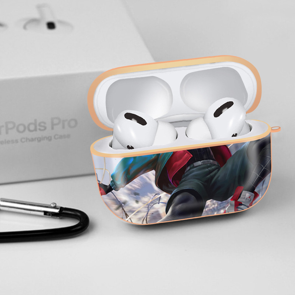 Spider Man スパイダーマン 【AirPods Pro用】ハードシェル保護ケース｜耐衝撃・防指紋・カラビナ付き商品仕様