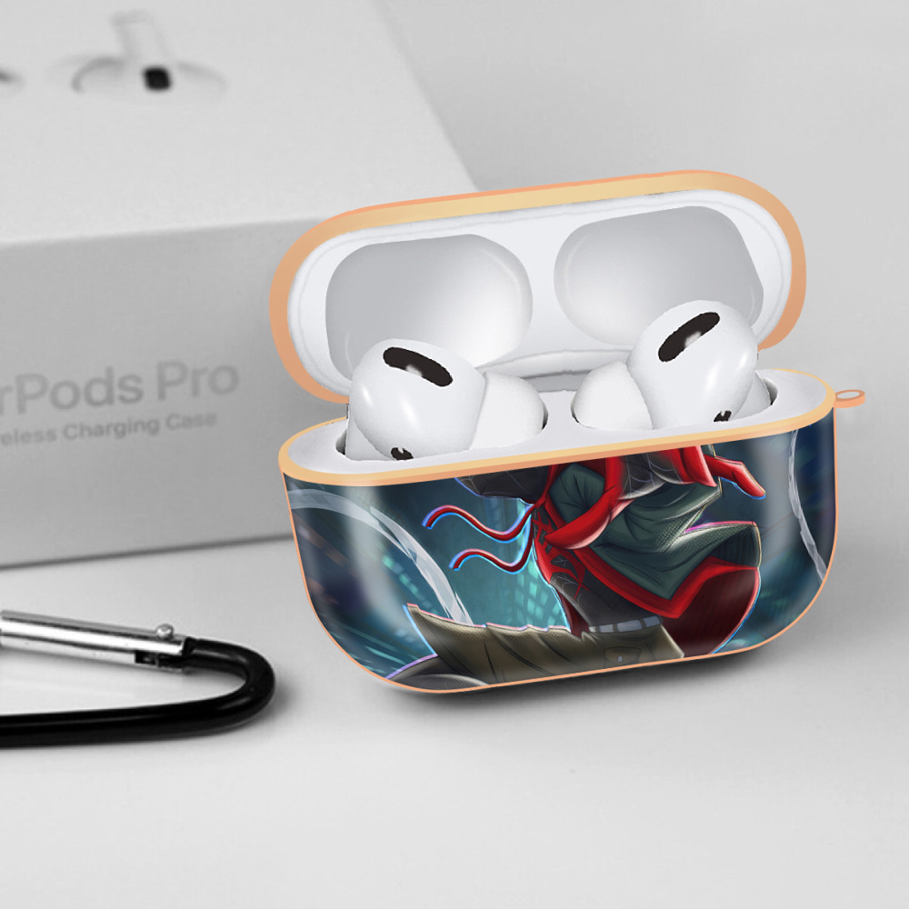 Spider Man スパイダーマン 【AirPods Pro用】ハードシェル保護ケース｜耐衝撃・防指紋・カラビナ付き商品仕様