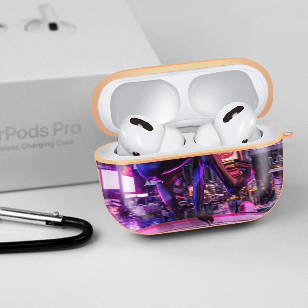 Spider Man スパイダーマン 【AirPods Pro用】ハードシェル保護ケース｜耐衝撃・防指紋・カラビナ付き商品仕様