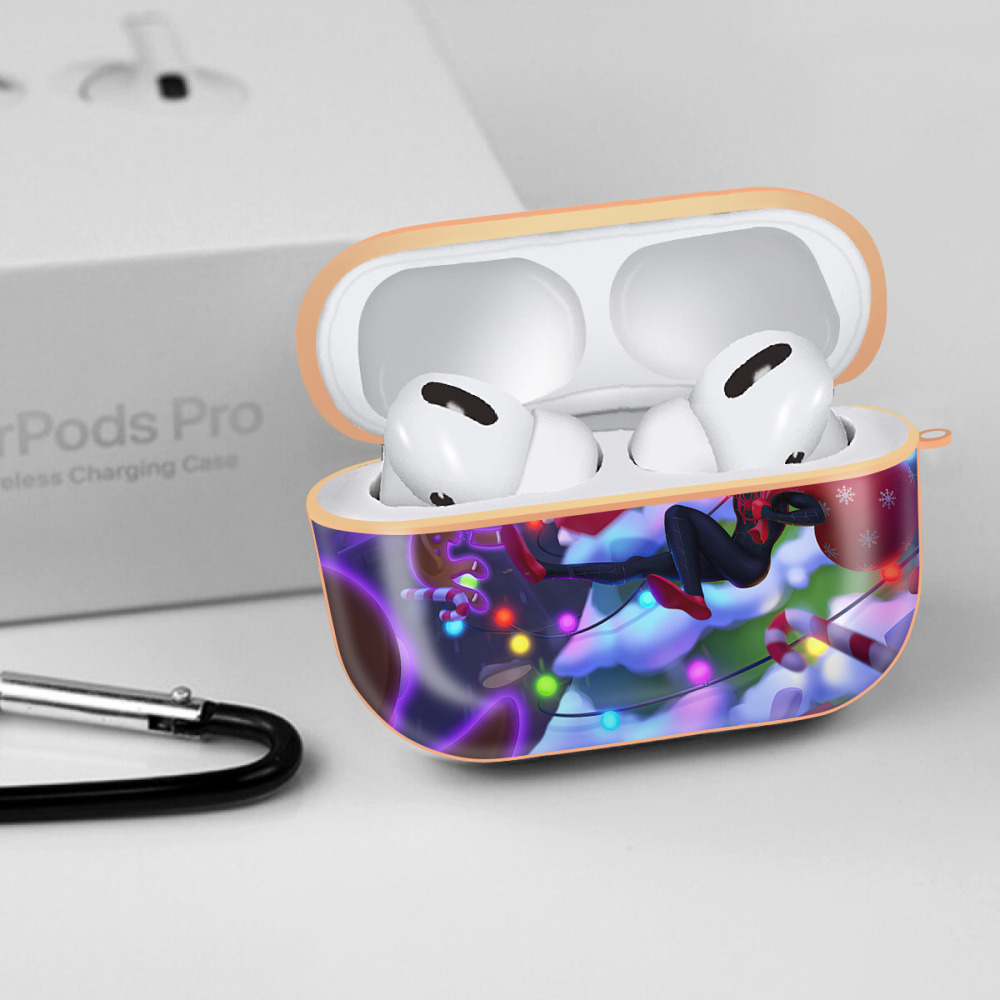 Spider Man スパイダーマン 【AirPods Pro用】ハードシェル保護ケース｜耐衝撃・防指紋・カラビナ付き商品仕様