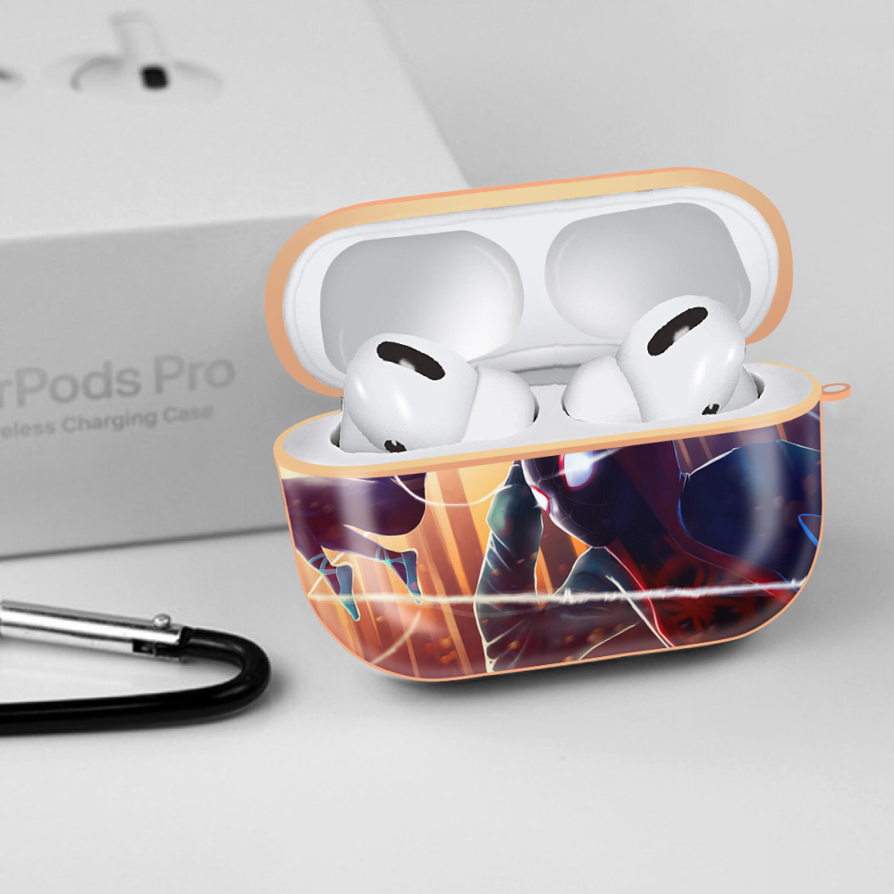 Spider Man スパイダーマン 【AirPods Pro用】ハードシェル保護ケース｜耐衝撃・防指紋・カラビナ付き商品仕様