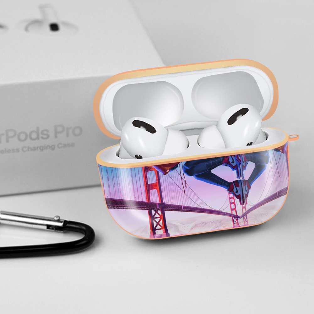 Spider Man スパイダーマン 【AirPods Pro用】ハードシェル保護ケース｜耐衝撃・防指紋・カラビナ付き商品仕様