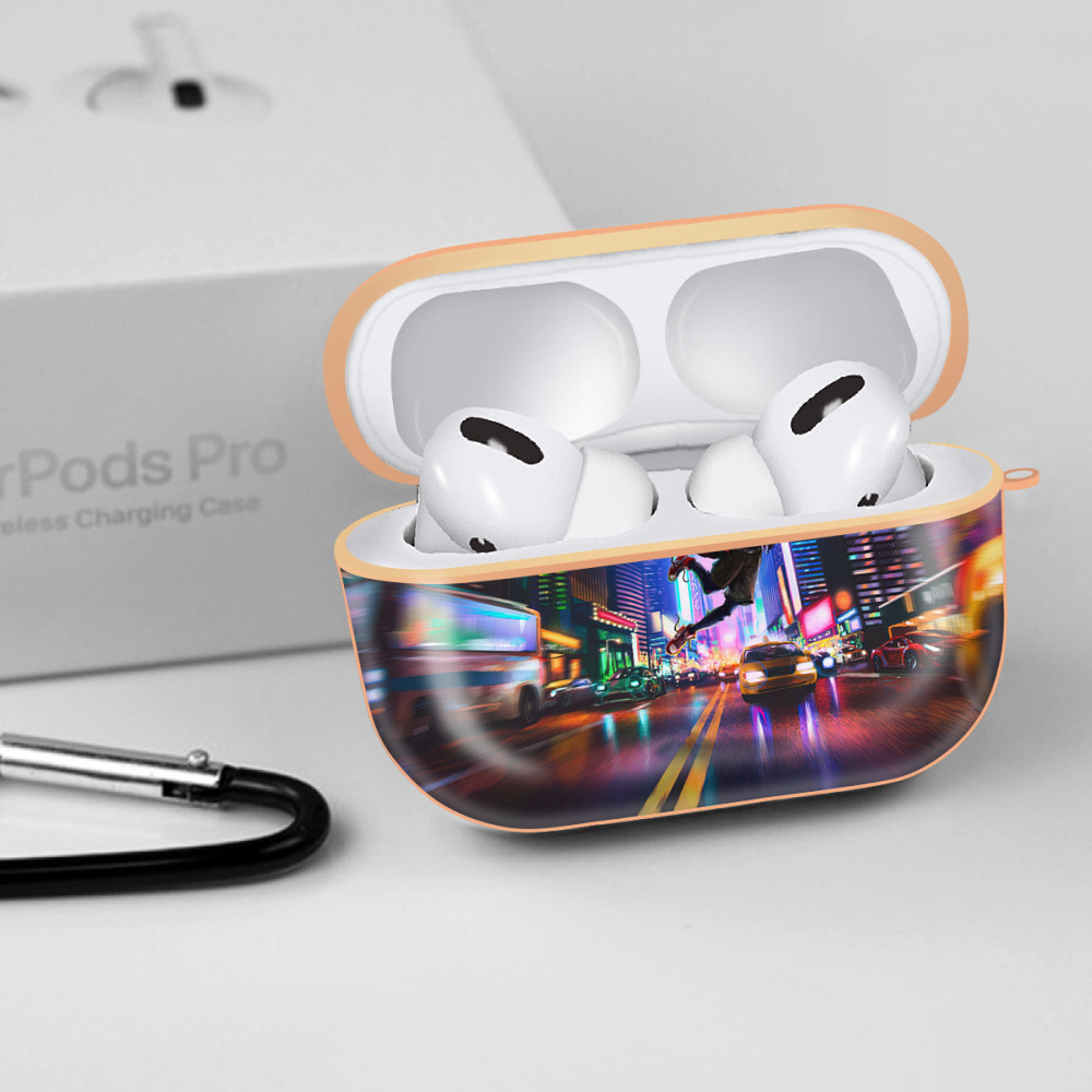 Spider Man スパイダーマン 【AirPods Pro用】ハードシェル保護ケース｜耐衝撃・防指紋・カラビナ付き商品仕様