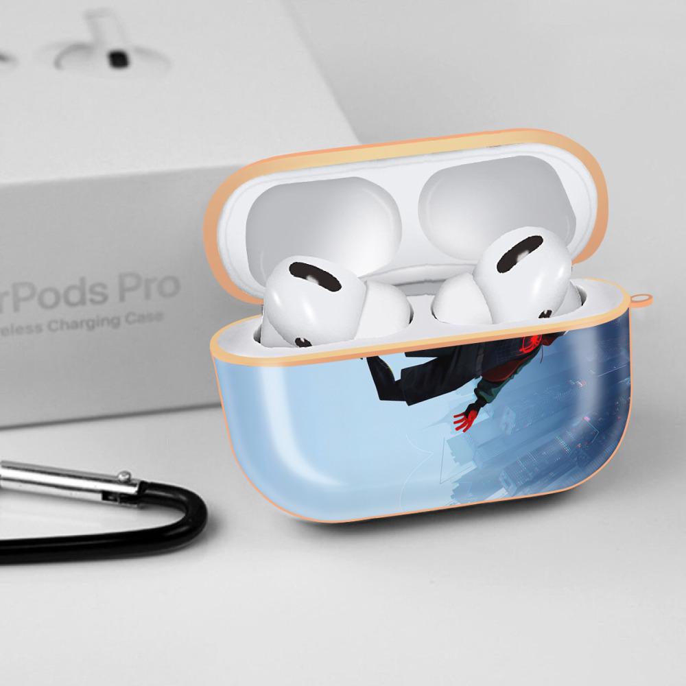Spider Man スパイダーマン 【AirPods Pro用】ハードシェル保護ケース｜耐衝撃・防指紋・カラビナ付き商品仕様