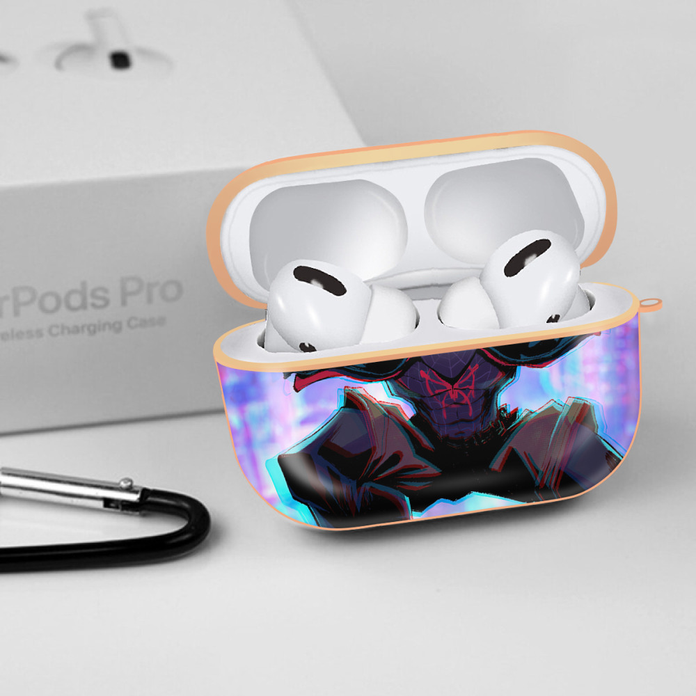 Spider Man スパイダーマン 【AirPods Pro用】ハードシェル保護ケース｜耐衝撃・防指紋・カラビナ付き商品仕様