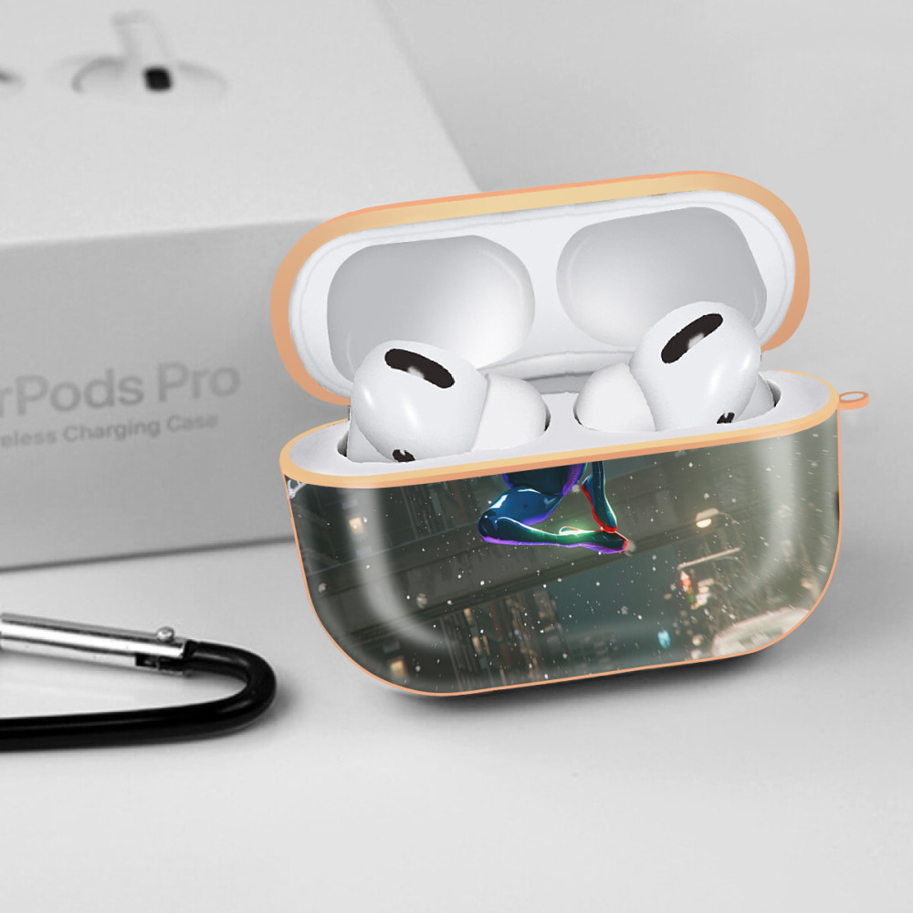 Spider Man スパイダーマン 【AirPods Pro用】ハードシェル保護ケース｜耐衝撃・防指紋・カラビナ付き商品仕様