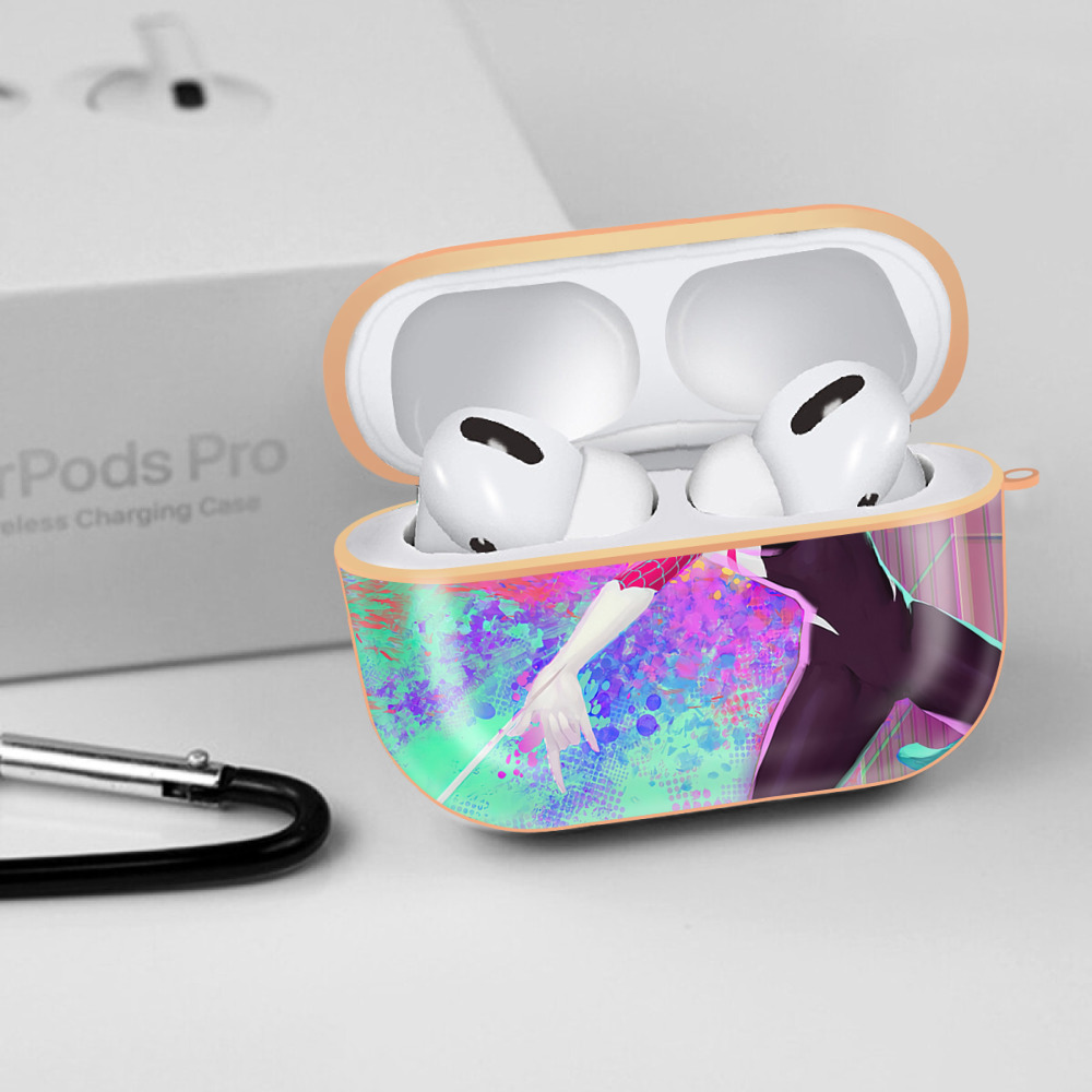 Spider Man スパイダーマン 【AirPods Pro用】ハードシェル保護ケース｜耐衝撃・防指紋・カラビナ付き商品仕様