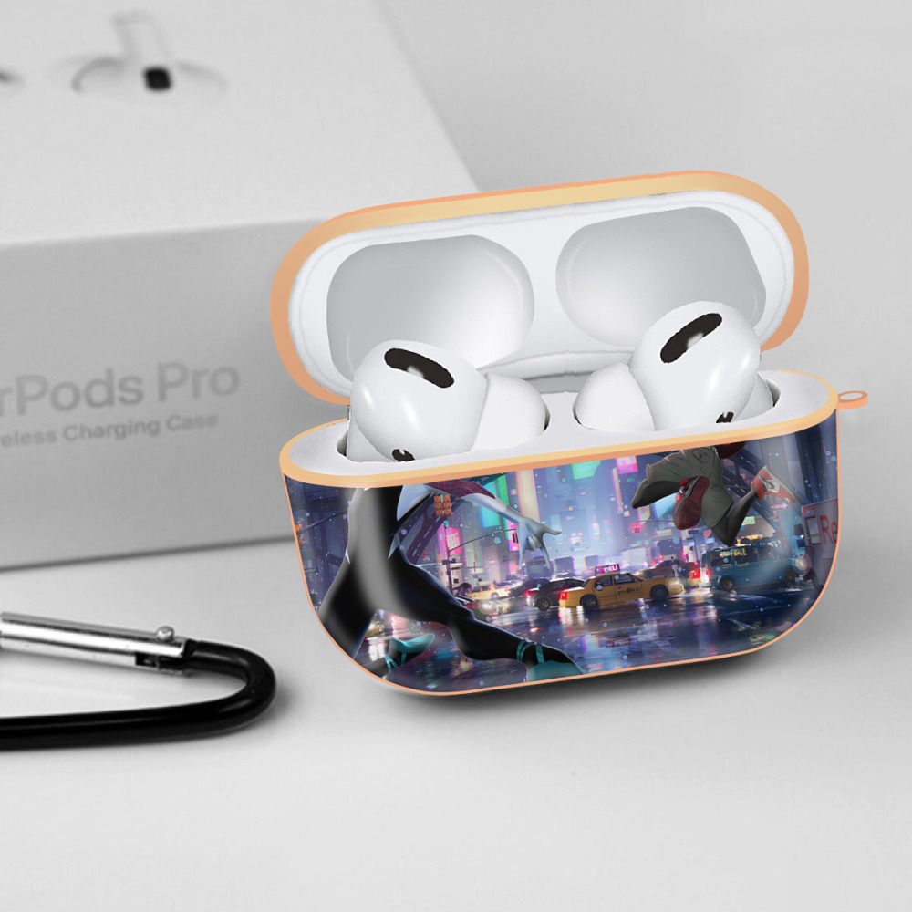 Spider Man スパイダーマン 【AirPods Pro用】ハードシェル保護ケース｜耐衝撃・防指紋・カラビナ付き商品仕様