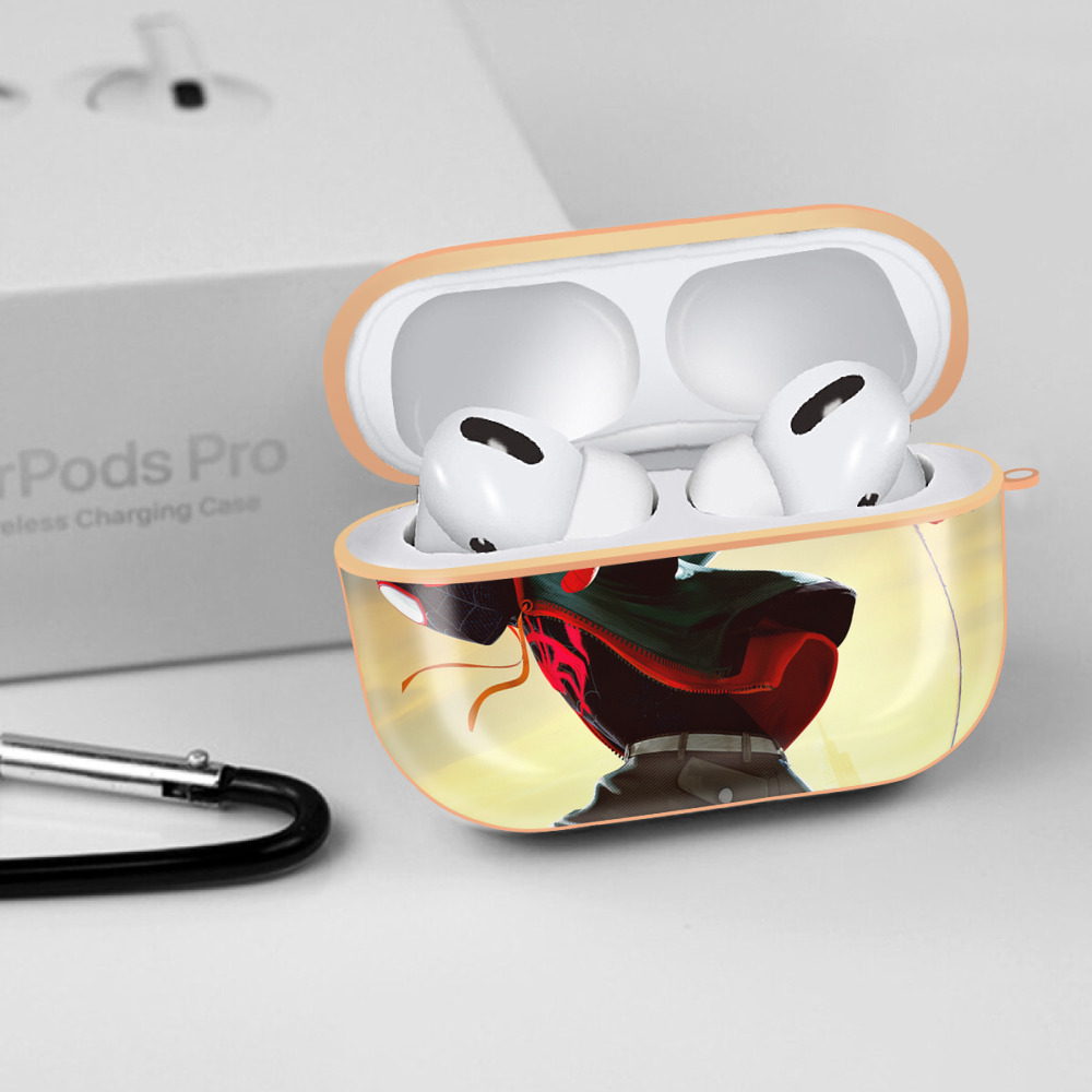 Spider Man スパイダーマン 【AirPods Pro用】ハードシェル保護ケース｜耐衝撃・防指紋・カラビナ付き商品仕様