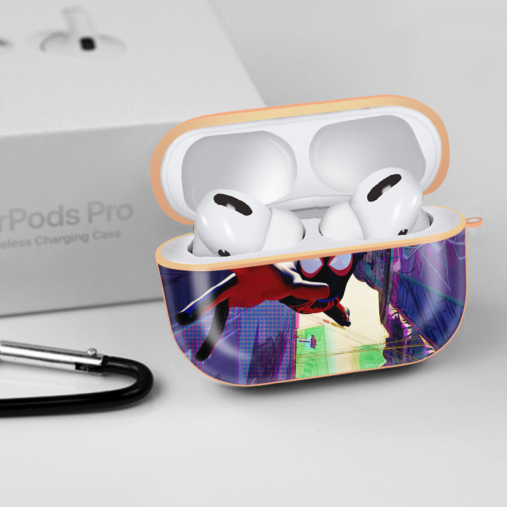 Spider Man スパイダーマン 【AirPods Pro用】ハードシェル保護ケース｜耐衝撃・防指紋・カラビナ付き商品仕様
