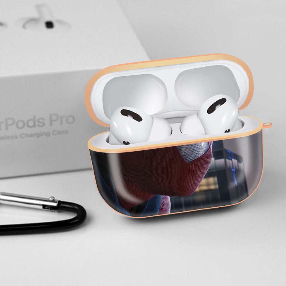Spider Man スパイダーマン 【AirPods Pro用】ハードシェル保護ケース｜耐衝撃・防指紋・カラビナ付き商品仕様