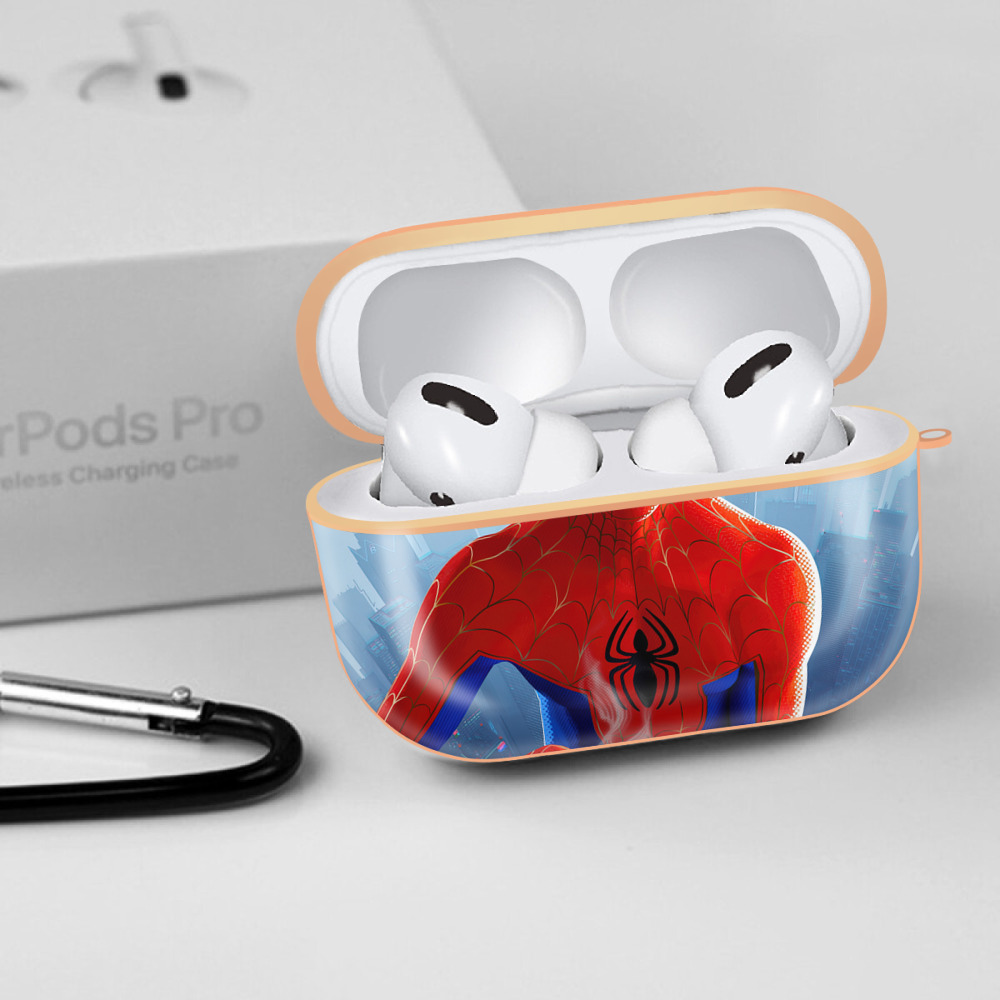 Spider Man スパイダーマン 【AirPods Pro用】ハードシェル保護ケース｜耐衝撃・防指紋・カラビナ付き商品仕様