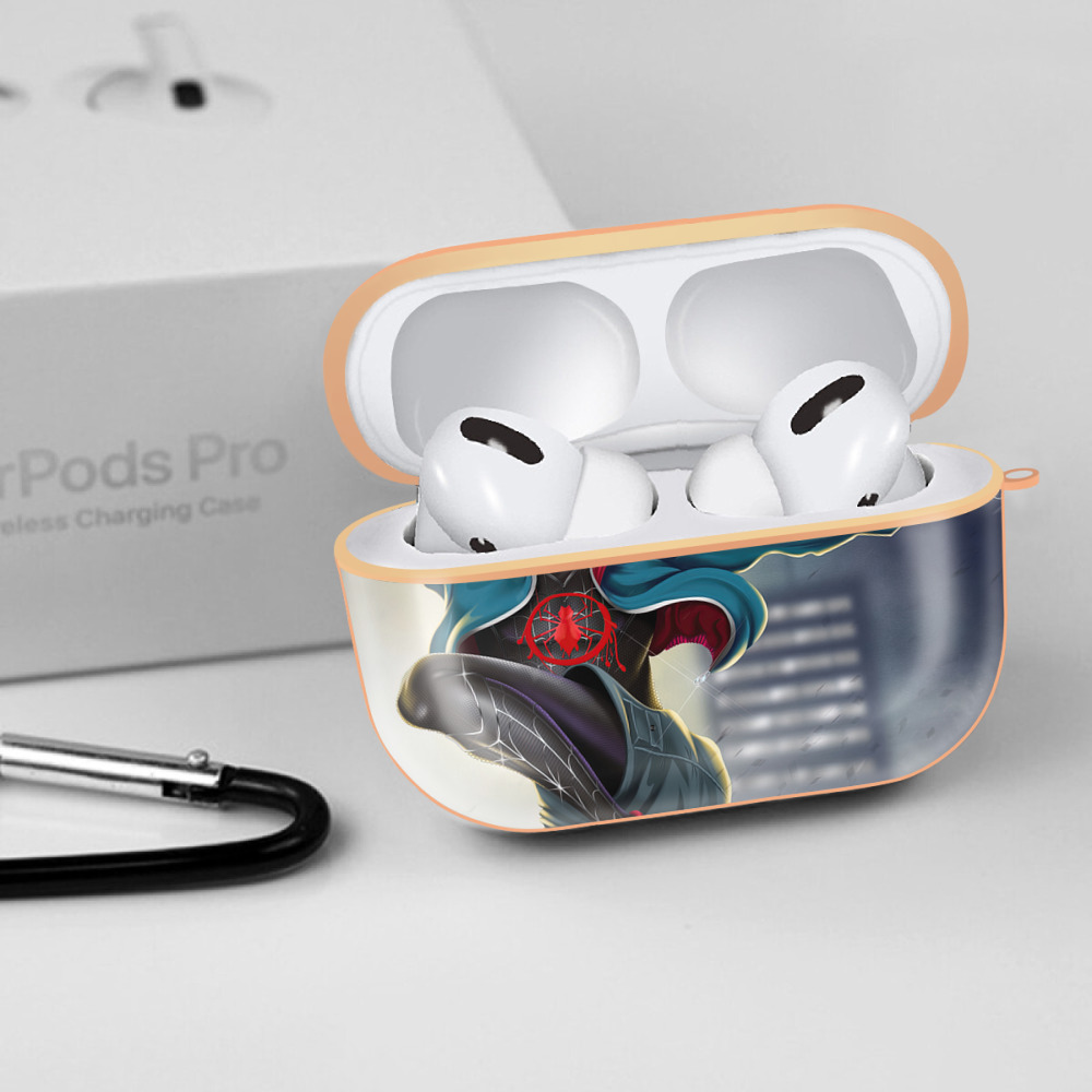 Spider Man スパイダーマン 【AirPods Pro用】ハードシェル保護ケース｜耐衝撃・防指紋・カラビナ付き商品仕様
