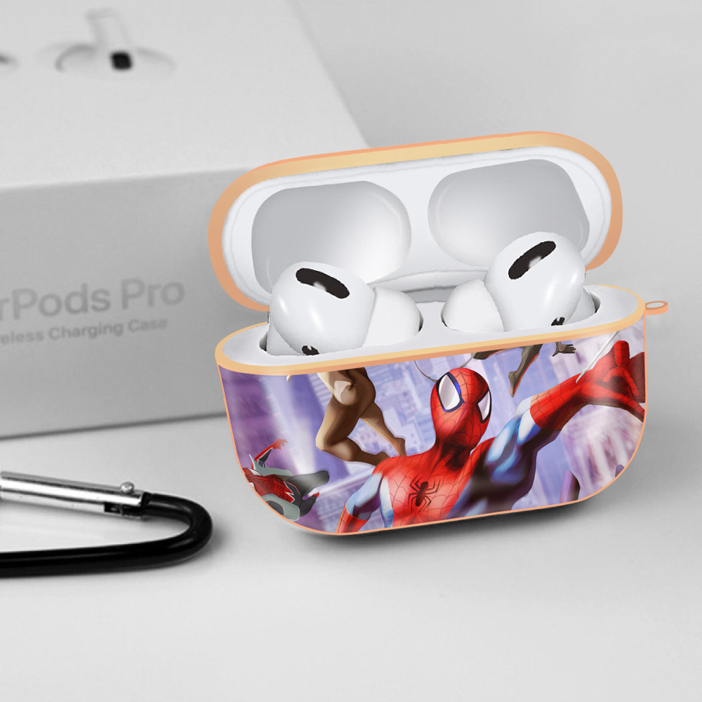 Spider Man スパイダーマン 【AirPods Pro用】ハードシェル保護ケース｜耐衝撃・防指紋・カラビナ付き商品仕様