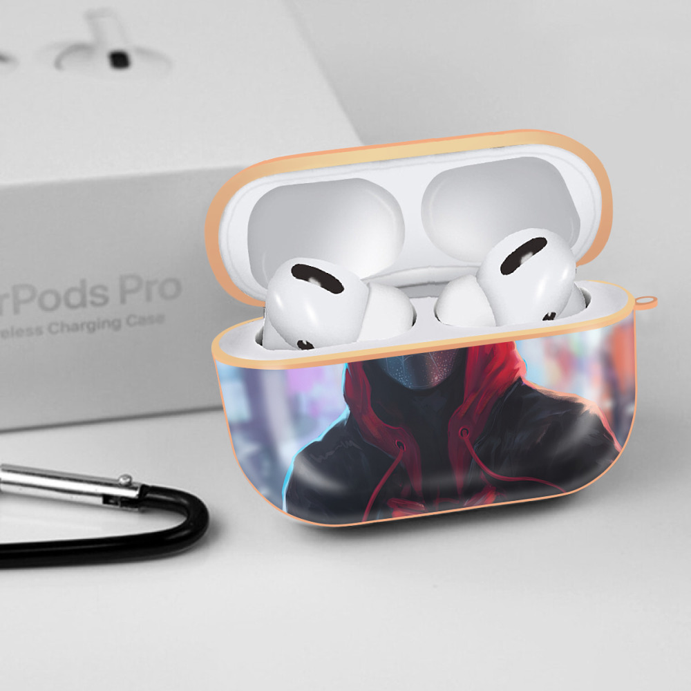 Spider Man スパイダーマン 【AirPods Pro用】ハードシェル保護ケース｜耐衝撃・防指紋・カラビナ付き商品仕様