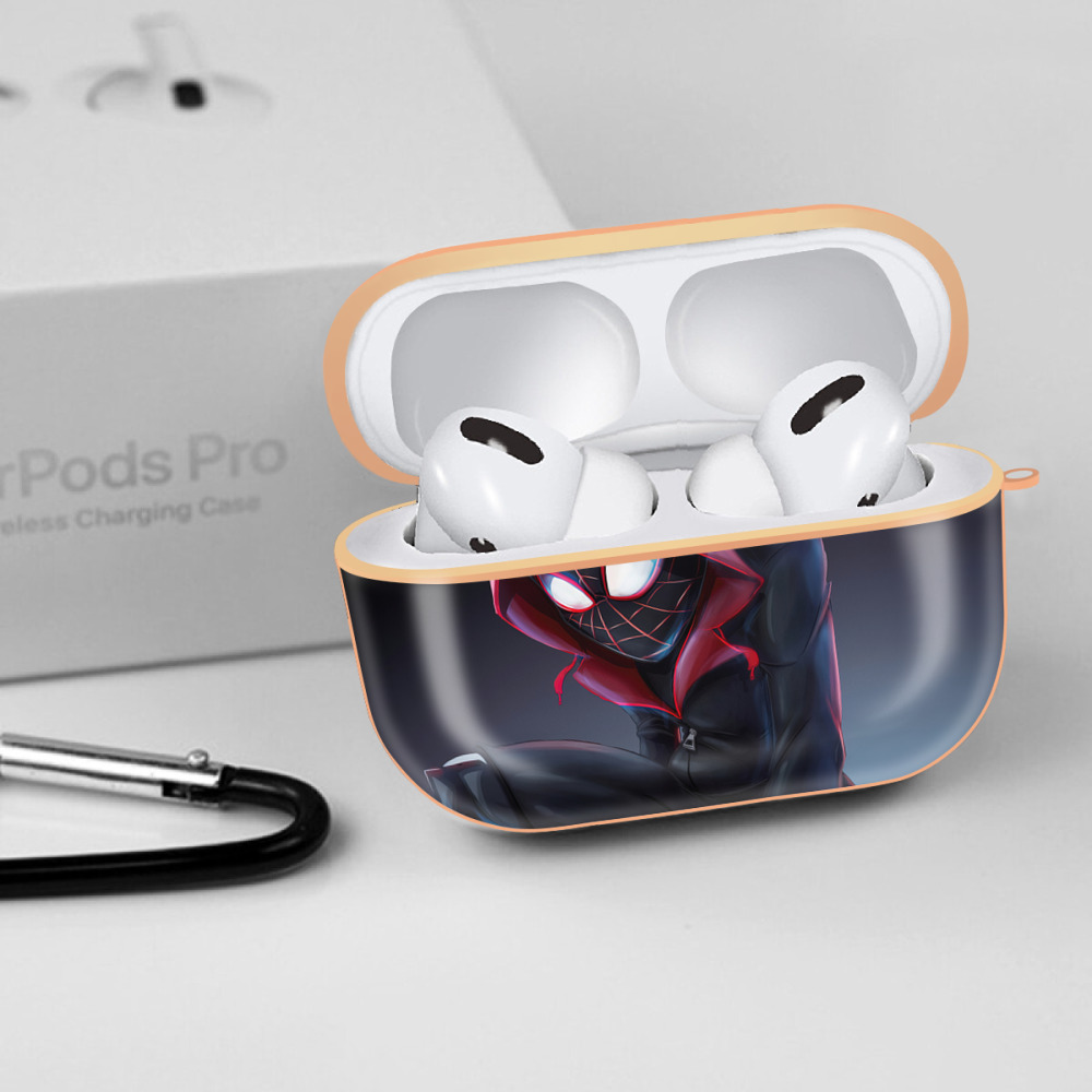 Spider Man スパイダーマン 【AirPods Pro用】ハードシェル保護ケース｜耐衝撃・防指紋・カラビナ付き商品仕様