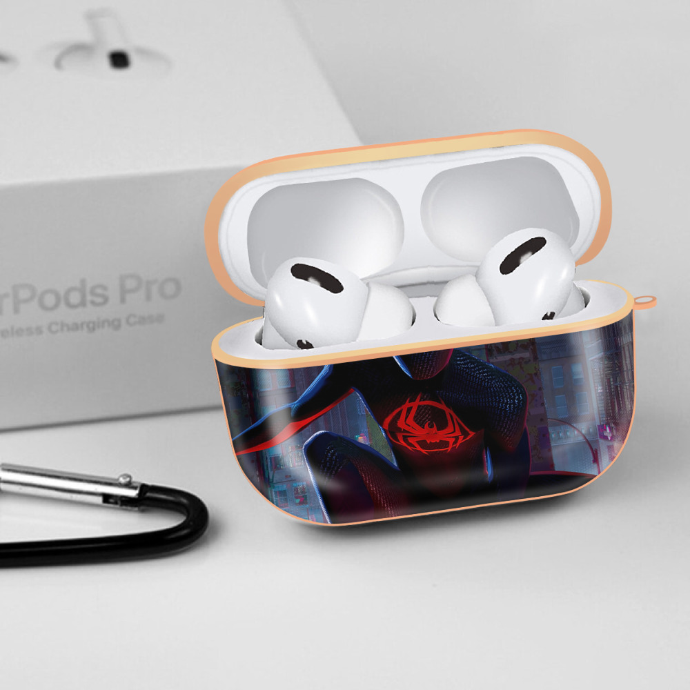 Spider Man スパイダーマン 【AirPods Pro用】ハードシェル保護ケース｜耐衝撃・防指紋・カラビナ付き商品仕様