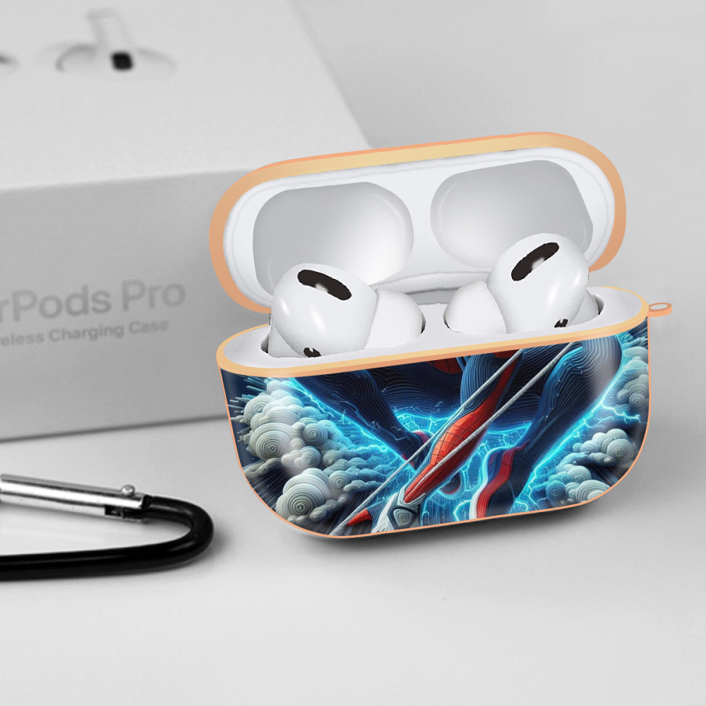 Spider Man スパイダーマン 【AirPods Pro用】ハードシェル保護ケース｜耐衝撃・防指紋・カラビナ付き商品仕様