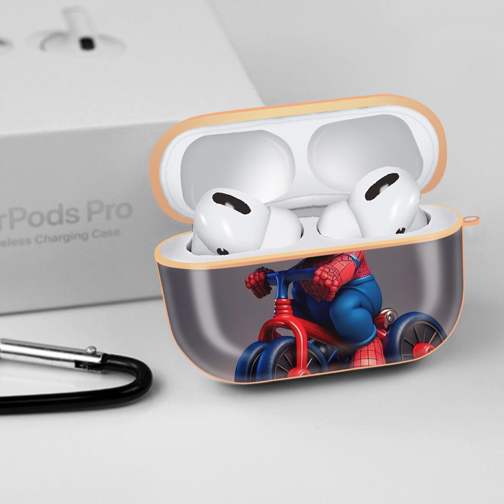 Spider Man スパイダーマン 【AirPods Pro用】ハードシェル保護ケース｜耐衝撃・防指紋・カラビナ付き商品仕様