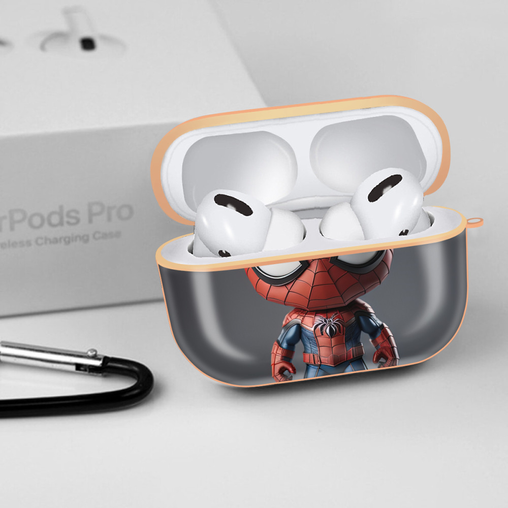 Spider Man スパイダーマン 【AirPods Pro用】ハードシェル保護ケース｜耐衝撃・防指紋・カラビナ付き商品仕様