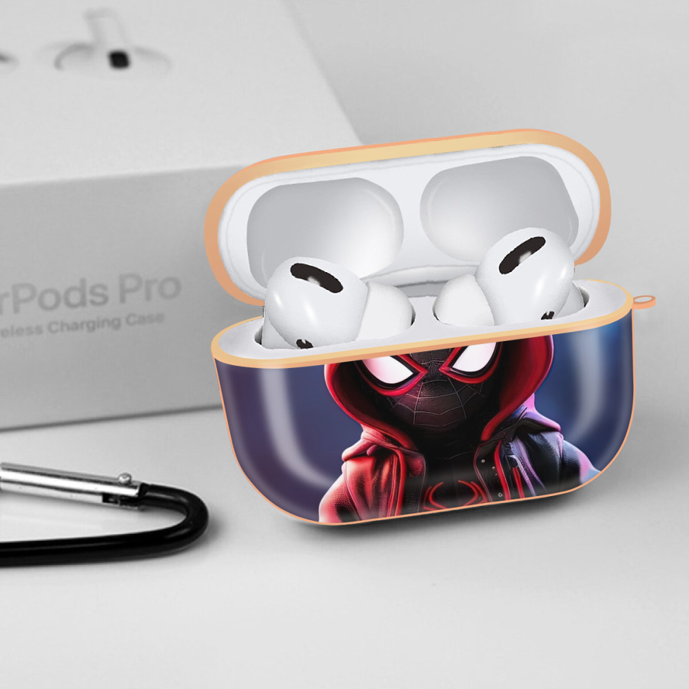 Spider Man スパイダーマン 【AirPods Pro用】ハードシェル保護ケース｜耐衝撃・防指紋・カラビナ付き商品仕様