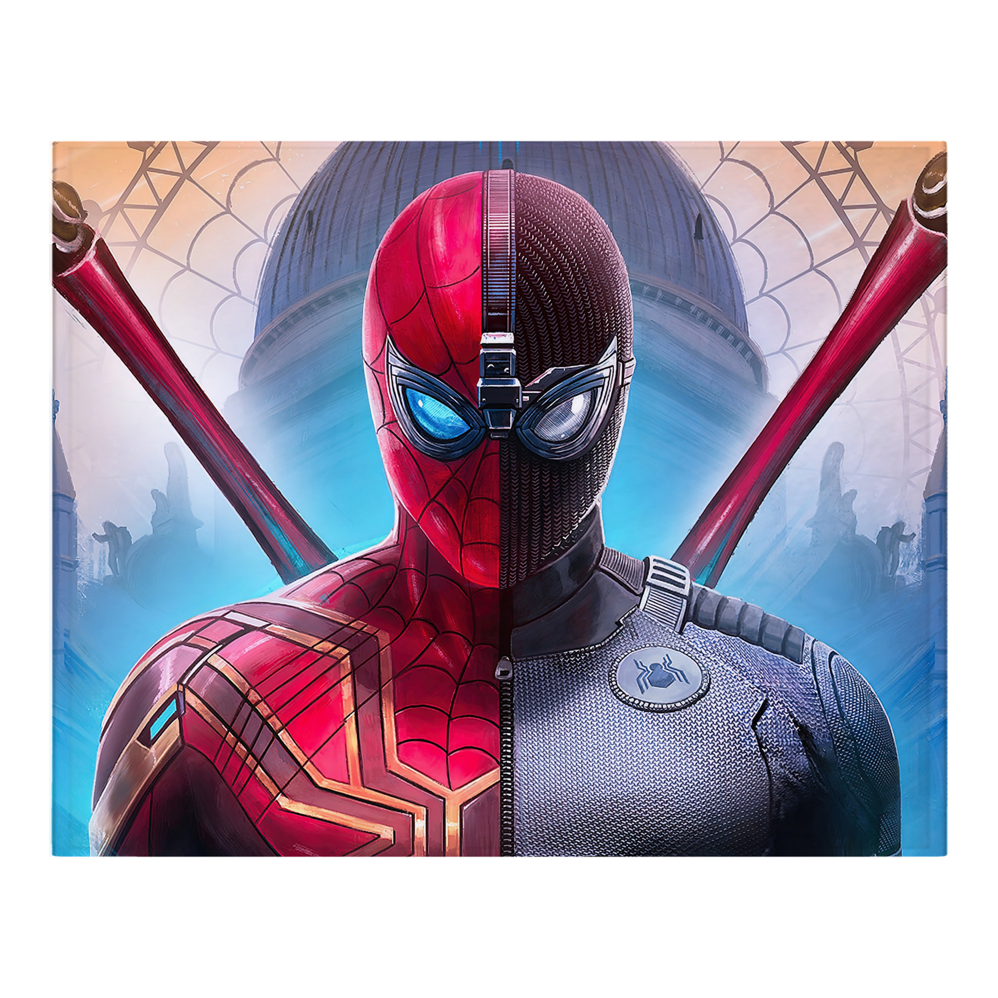 （画像用） Spider Man スパイダーマン フランネルブランケット・多サイズ対応（横型）