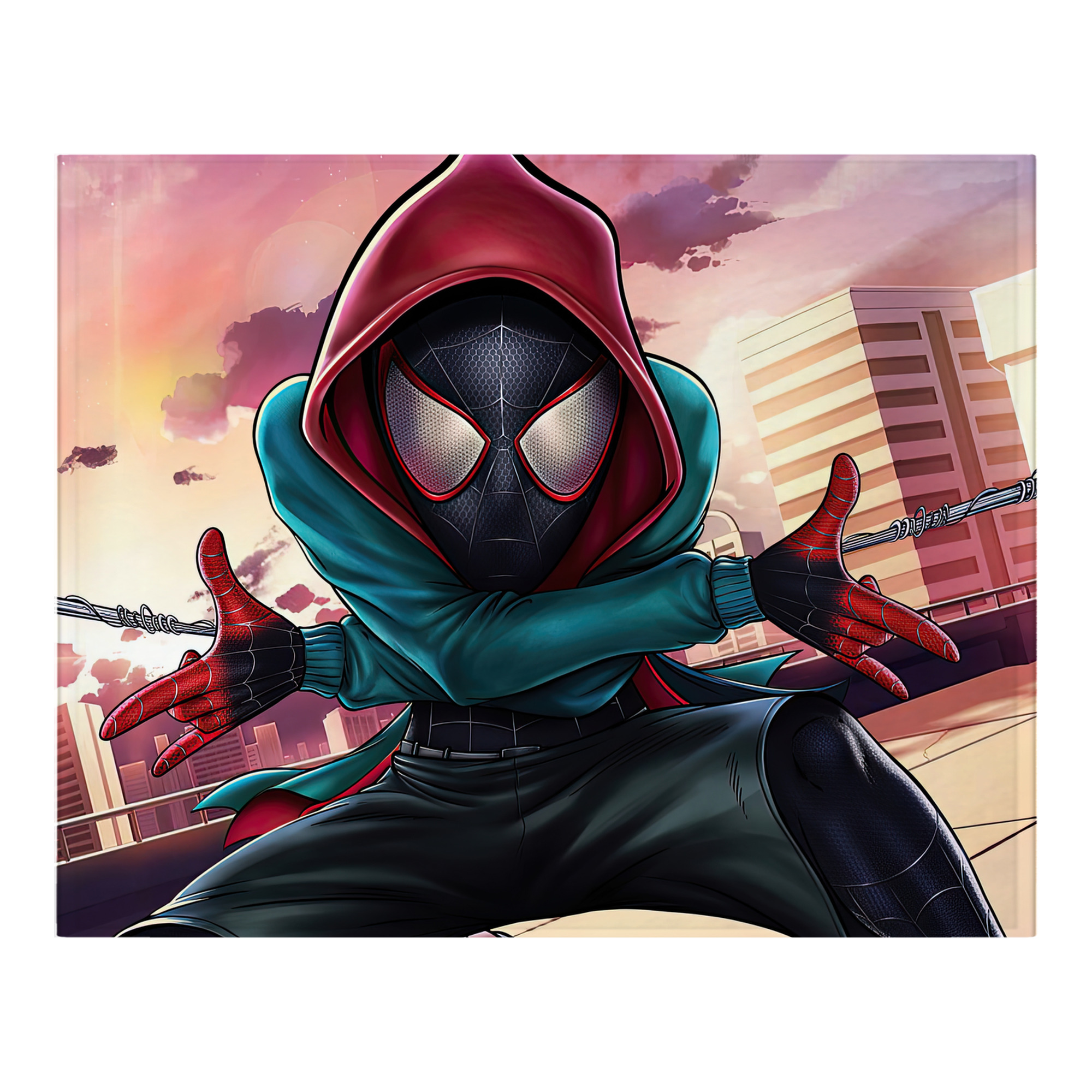 （画像用） Spider Man スパイダーマン フランネルブランケット・多サイズ対応（横型）