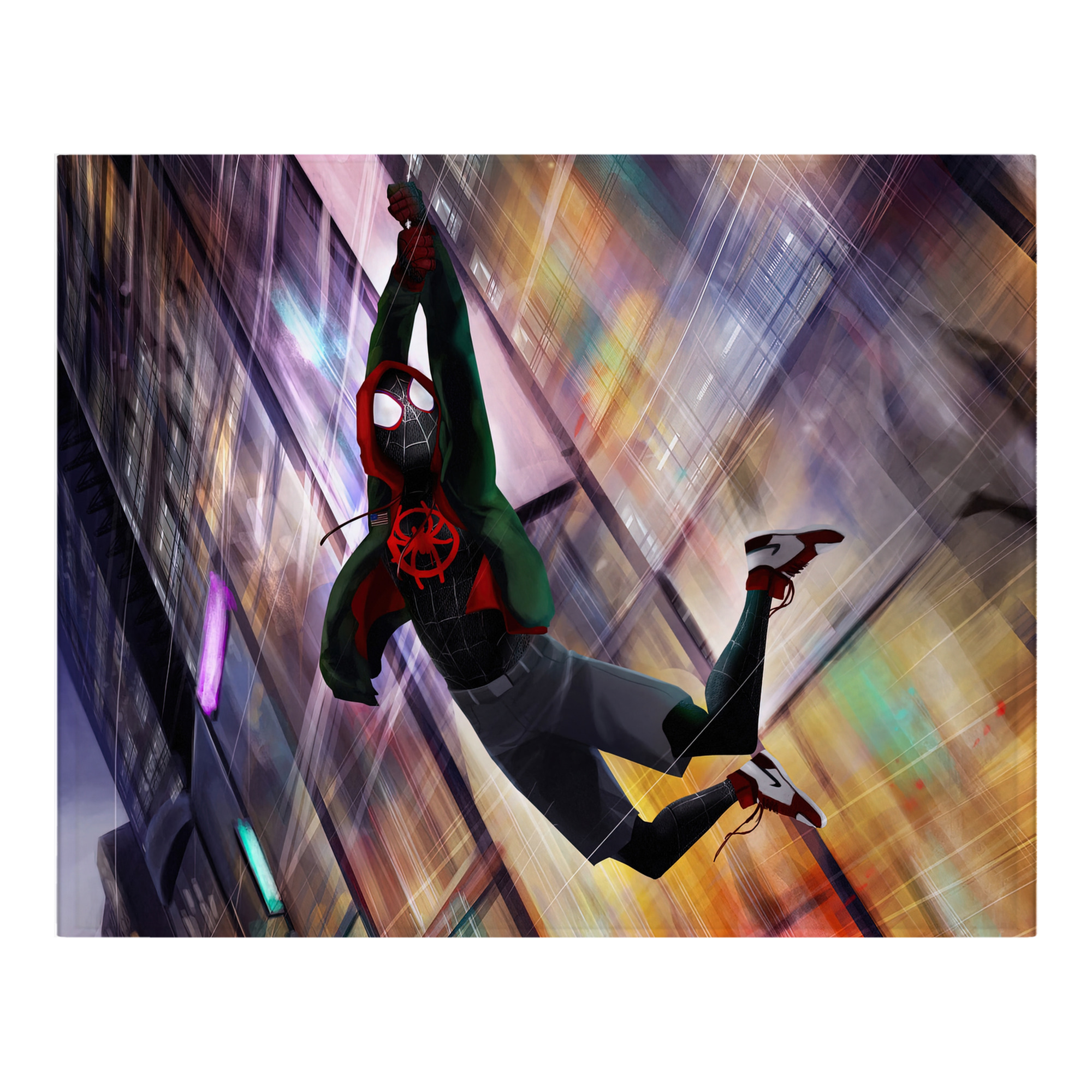 （画像用） Spider Man スパイダーマン フランネルブランケット・多サイズ対応（横型）