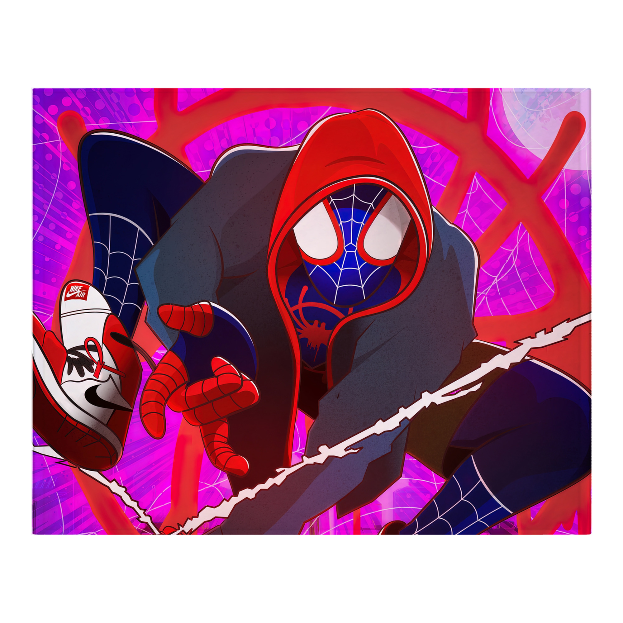 （画像用） Spider Man スパイダーマン フランネルブランケット・多サイズ対応（横型）