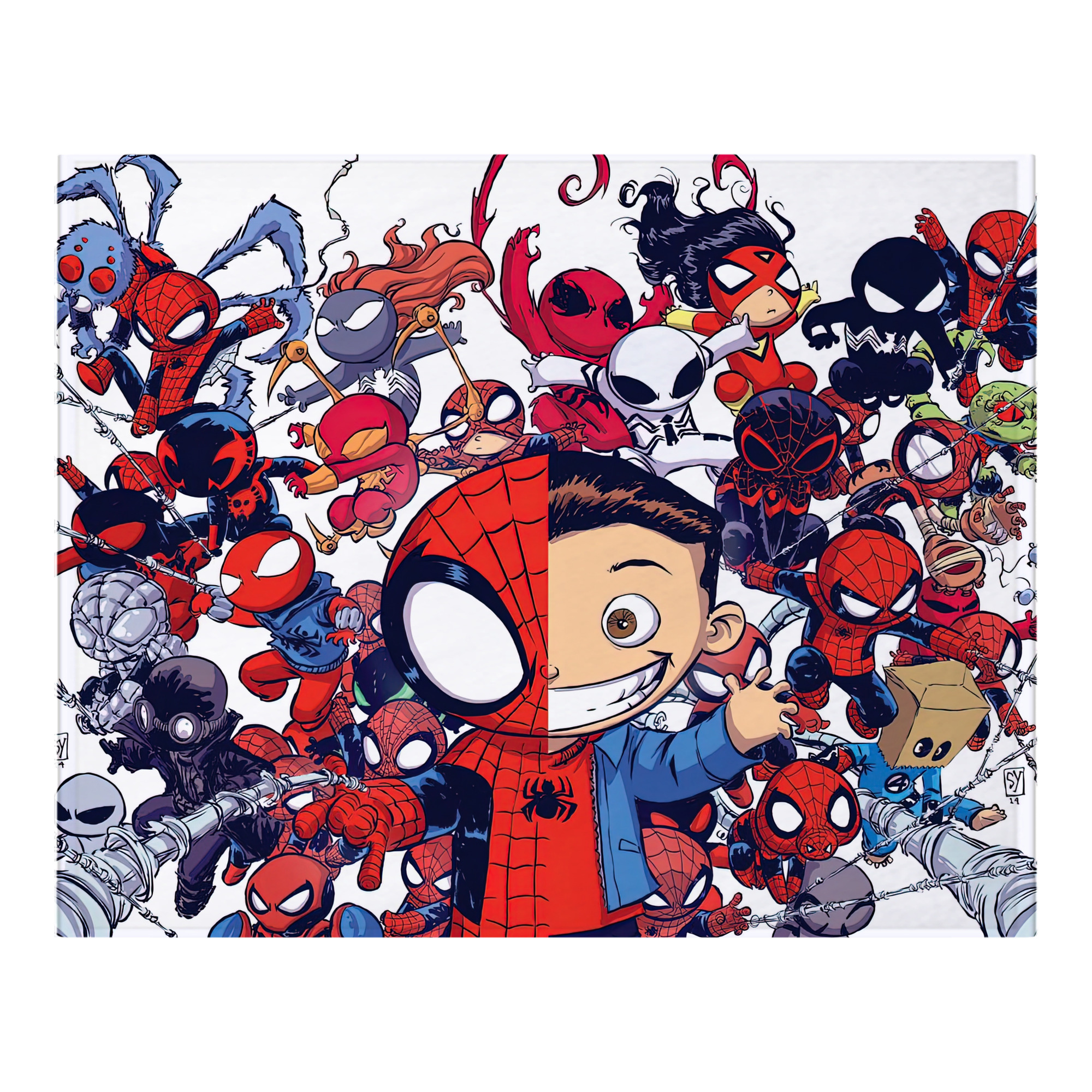 （画像用） Spider Man スパイダーマン フランネルブランケット・多サイズ対応（横型）
