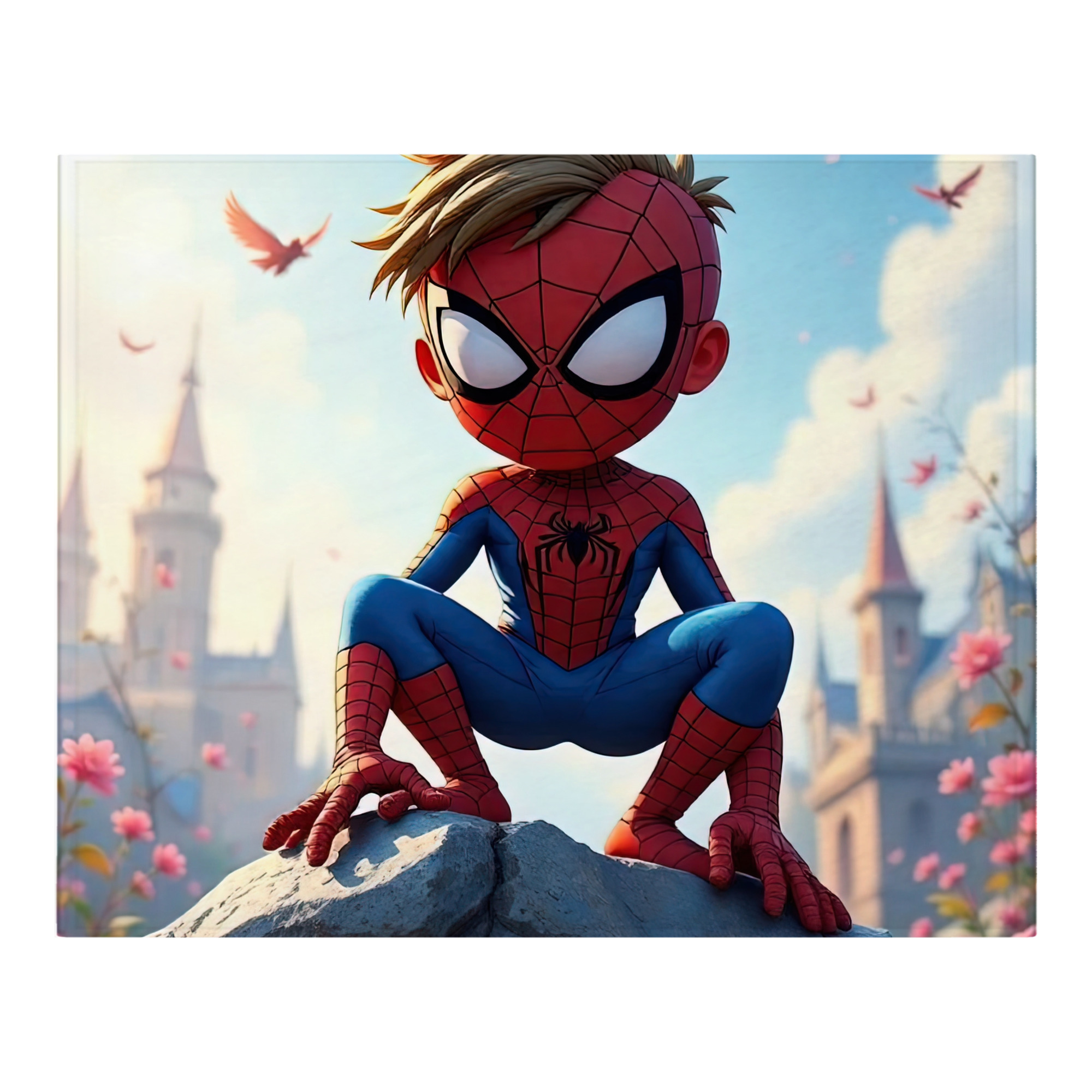 （画像用） Spider Man スパイダーマン フランネルブランケット・多サイズ対応（横型）