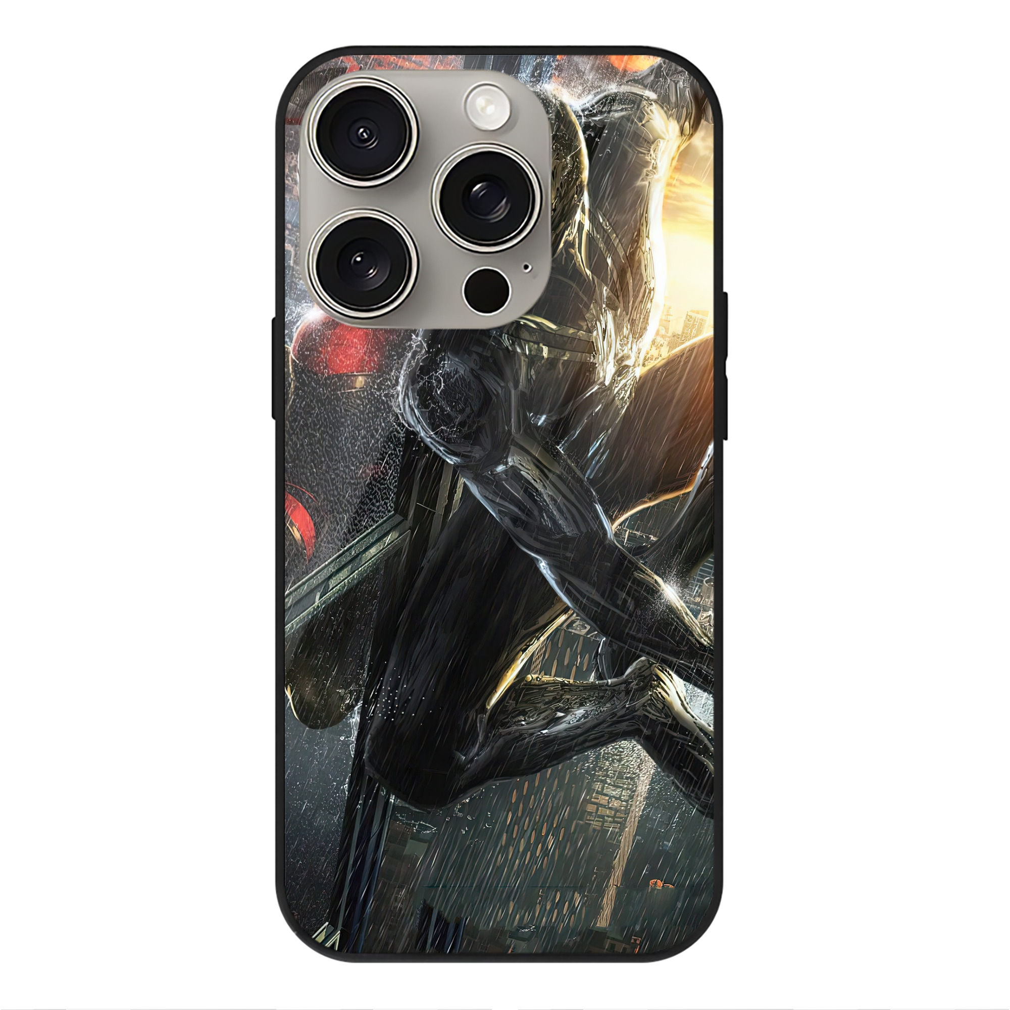 （画像用） Spider Man スパイダーマン 【iPhone15Pro対応】スマホケース 耐衝撃＆黄変防止 背面ガラス