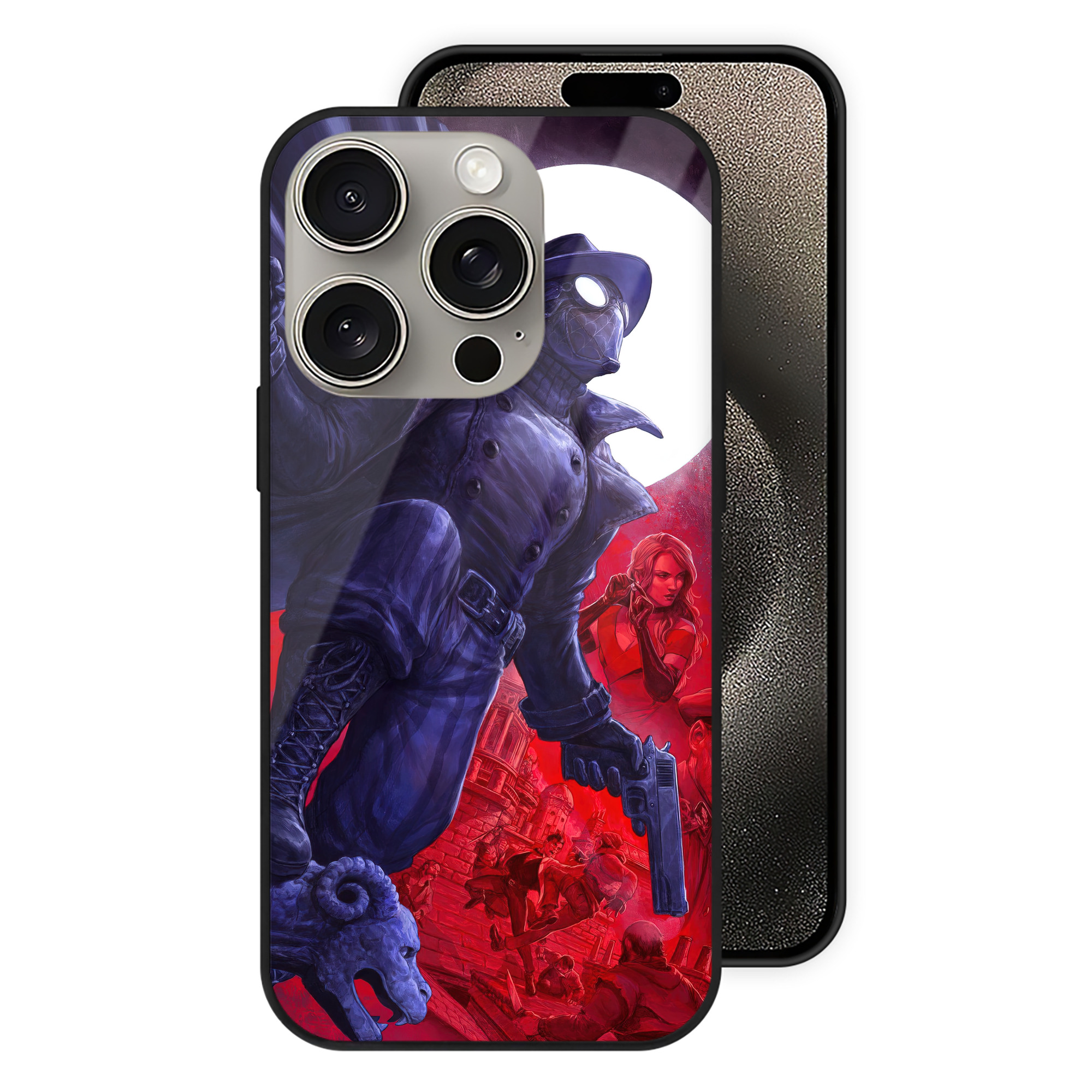 Spider Man スパイダーマン 【iPhone15Pro対応】スマホケース 耐衝撃＆黄変防止 背面ガラス