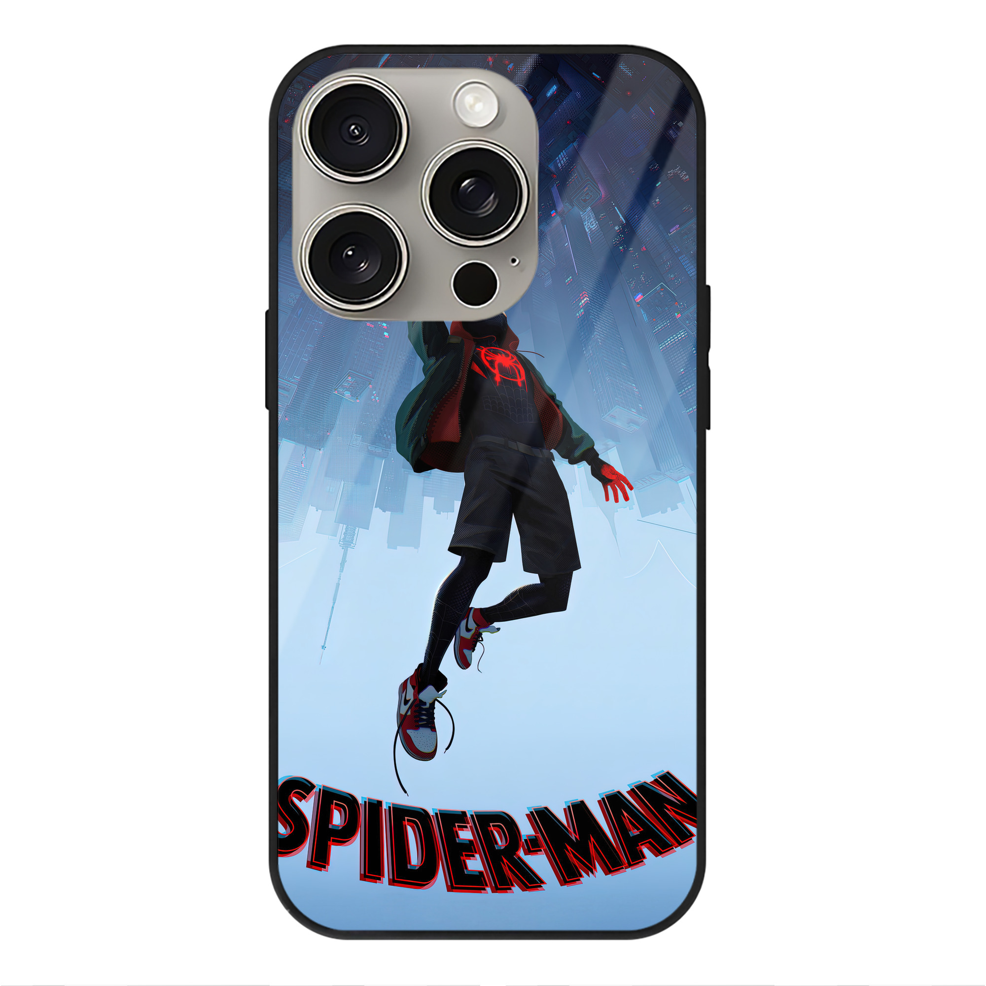 Spider Man スパイダーマン 【iPhone15Pro対応】スマホケース 耐衝撃＆黄変防止 背面ガラス
