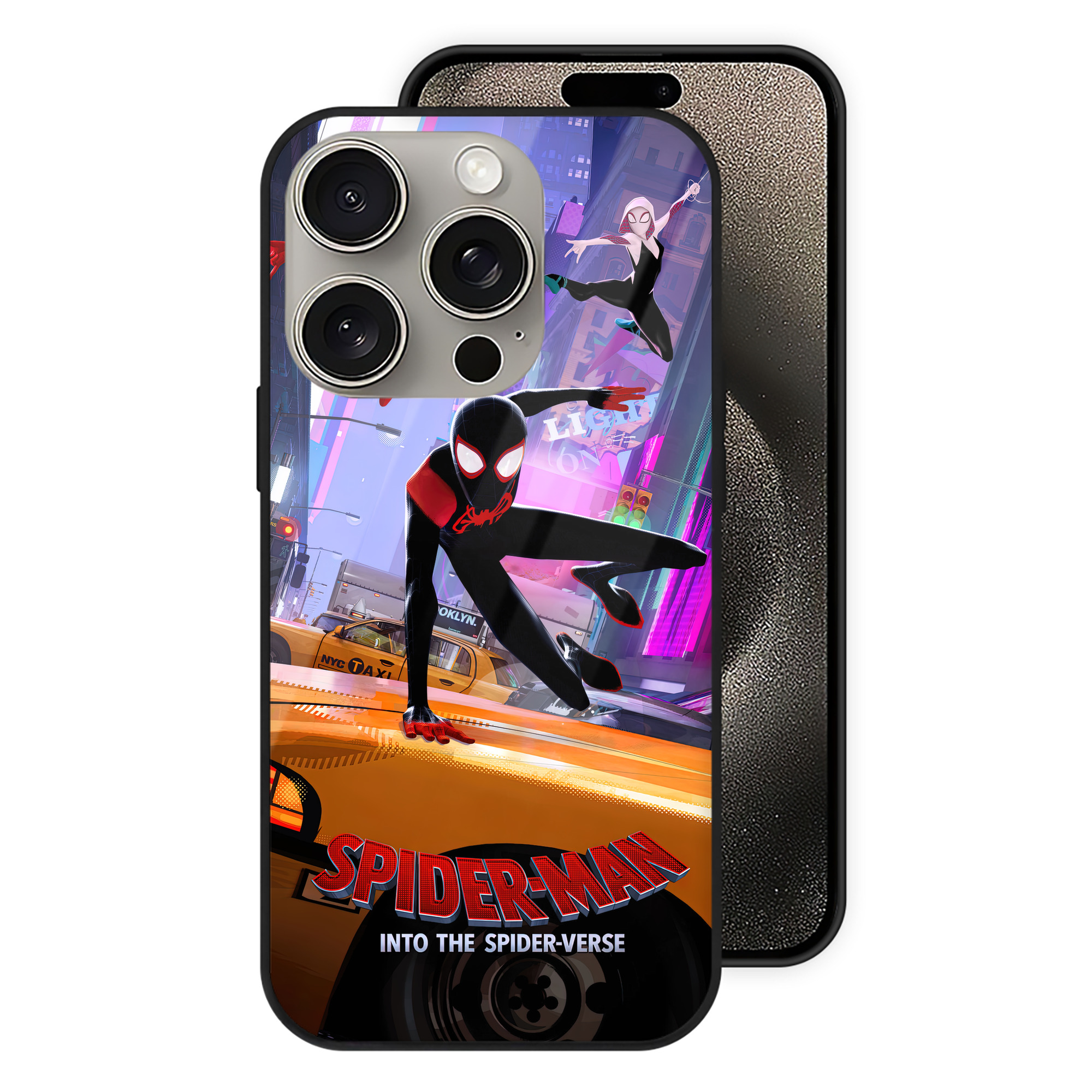 Spider Man スパイダーマン 【iPhone15Pro対応】スマホケース 耐衝撃＆黄変防止 背面ガラス