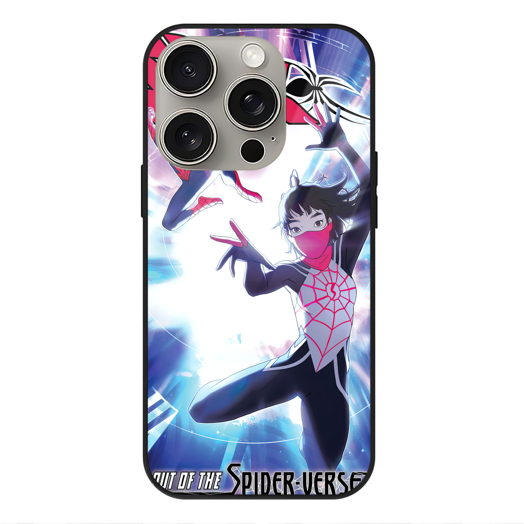 Spider Man スパイダーマン 【iPhone15Pro対応】スマホケース 耐衝撃＆黄変防止 背面ガラス