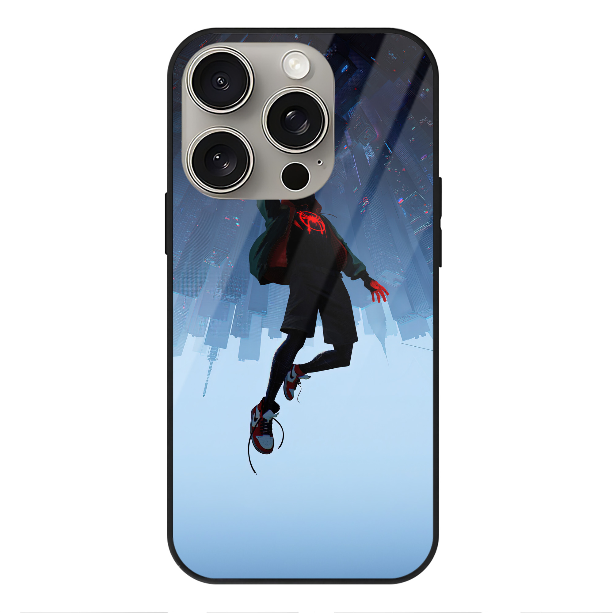 Spider Man スパイダーマン 【iPhone15Pro対応】スマホケース 耐衝撃＆黄変防止 背面ガラス