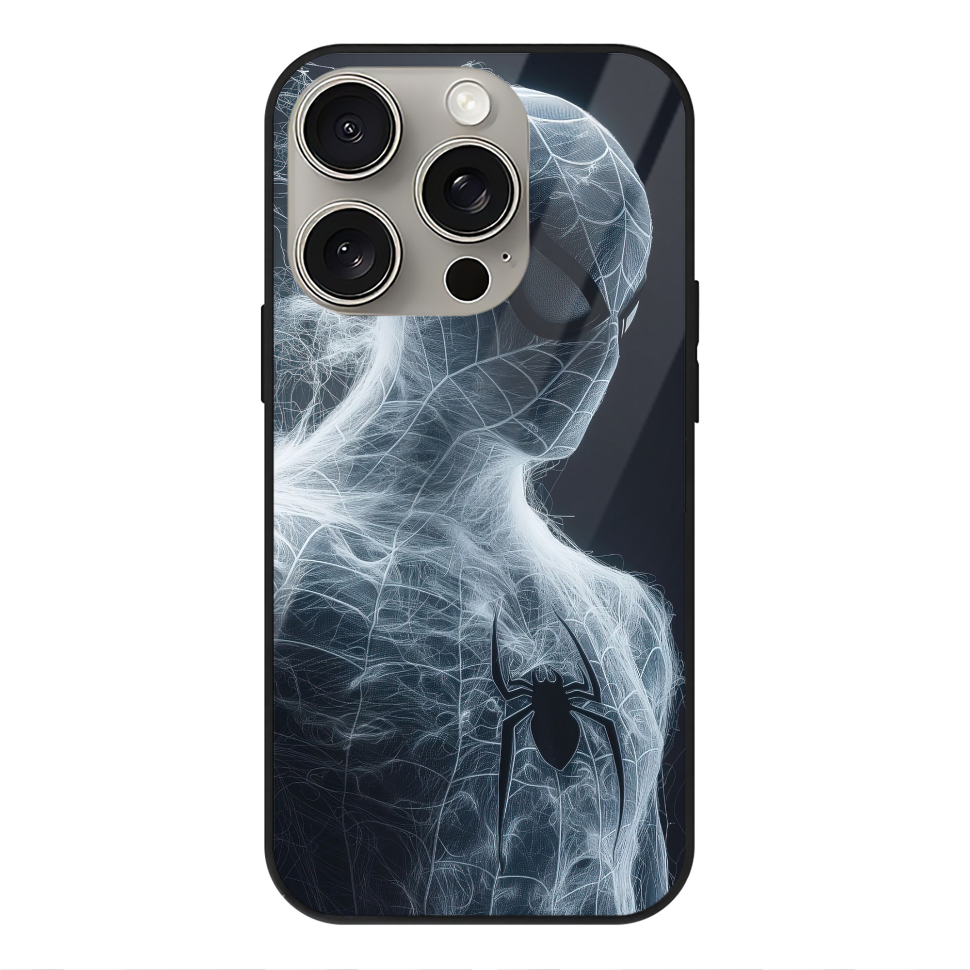Spider Man スパイダーマン 【iPhone15Pro対応】スマホケース 耐衝撃＆黄変防止 背面ガラス