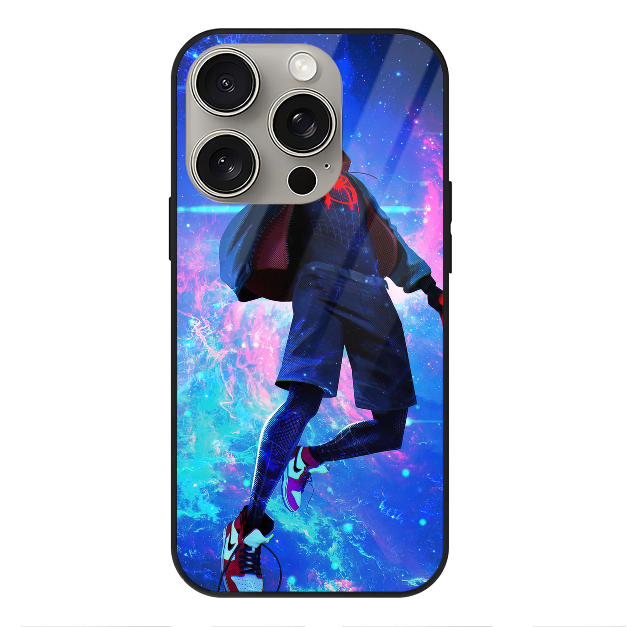 Spider Man スパイダーマン 【iPhone15Pro対応】スマホケース 耐衝撃＆黄変防止 背面ガラス