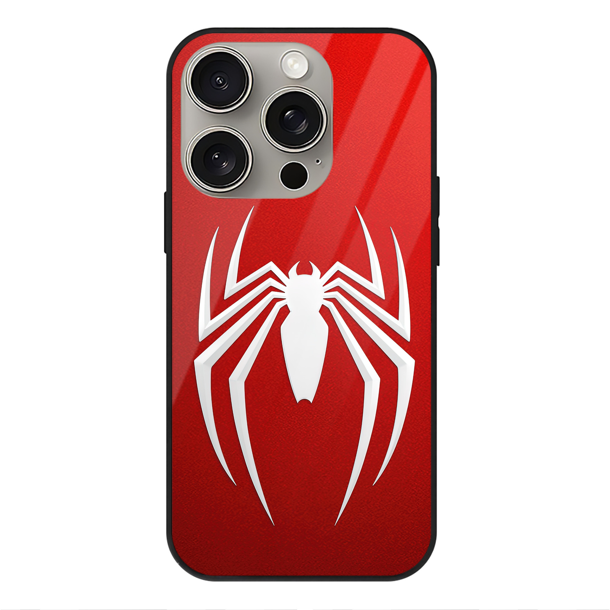 （画像用） Spider Man スパイダーマン 【iPhone15Pro対応】スマホケース 耐衝撃＆黄変防止 背面ガラス