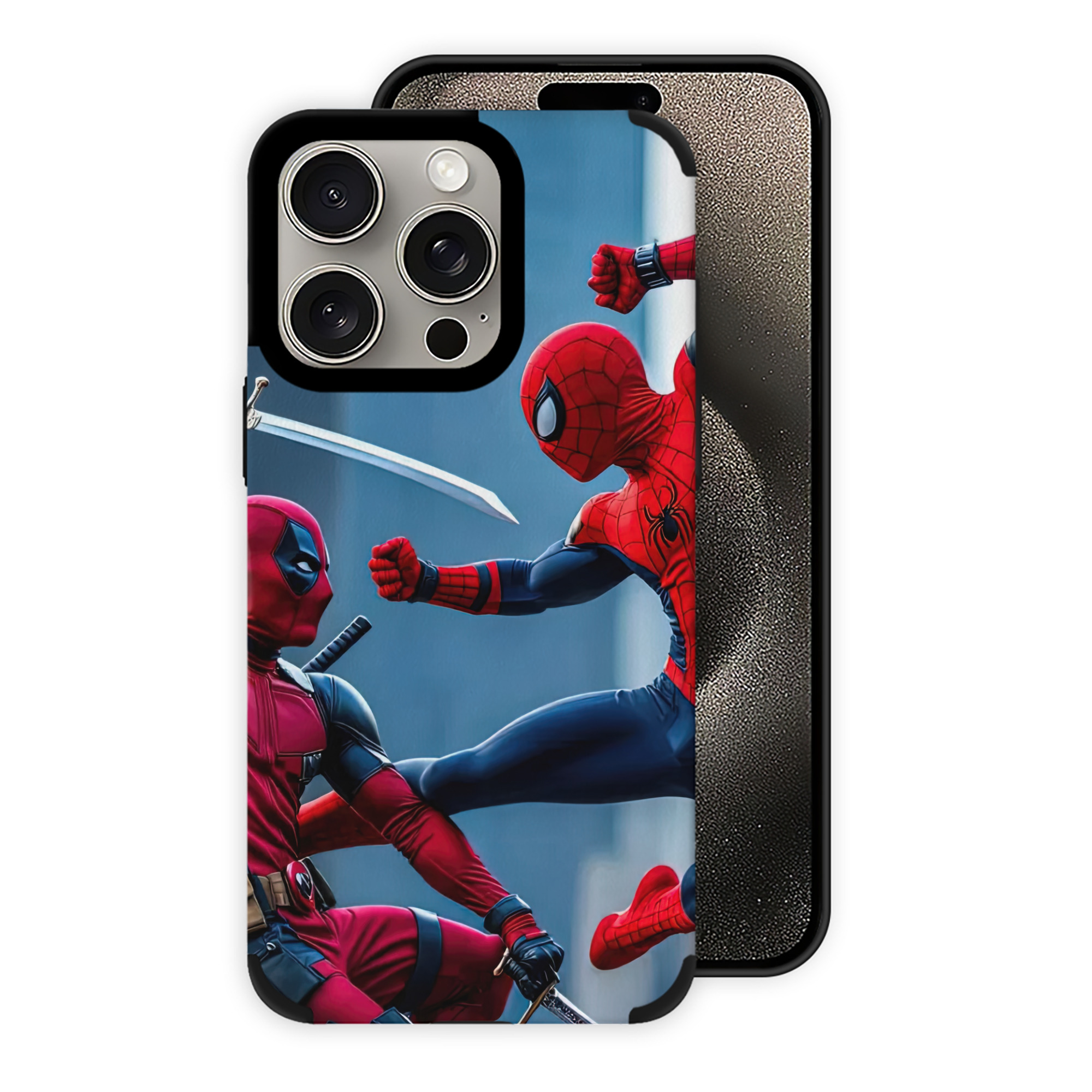 （画像用） Spider Man スパイダーマン 【iPhone15ProMax対応】 PUレザー スマホケース 耐衝撃＆黄変防止