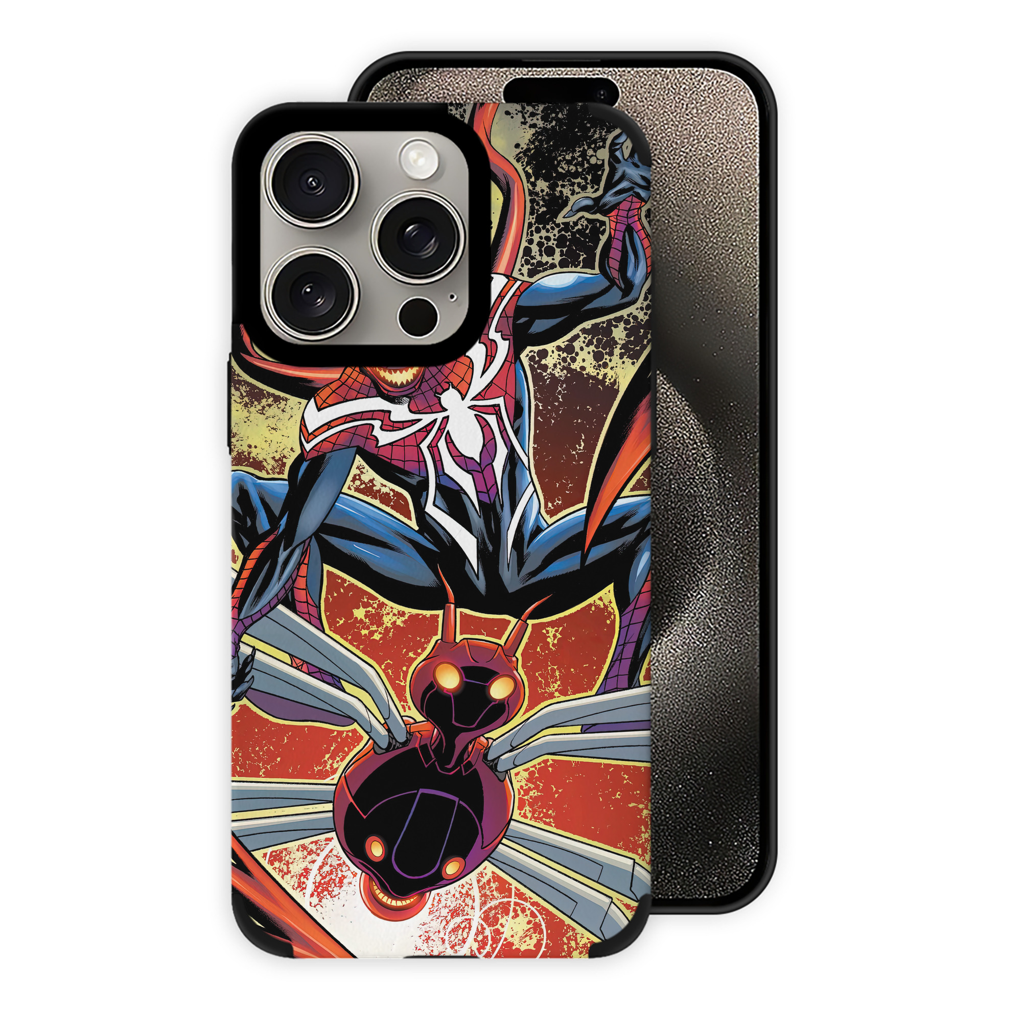 （画像用） Spider Man スパイダーマン 【iPhone15ProMax対応】 PUレザー スマホケース 耐衝撃＆黄変防止