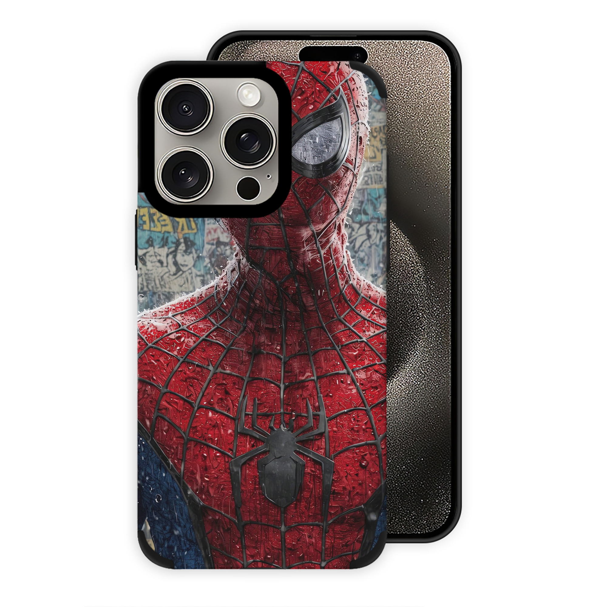 （画像用） Spider Man スパイダーマン 【iPhone15ProMax対応】 PUレザー スマホケース 耐衝撃＆黄変防止