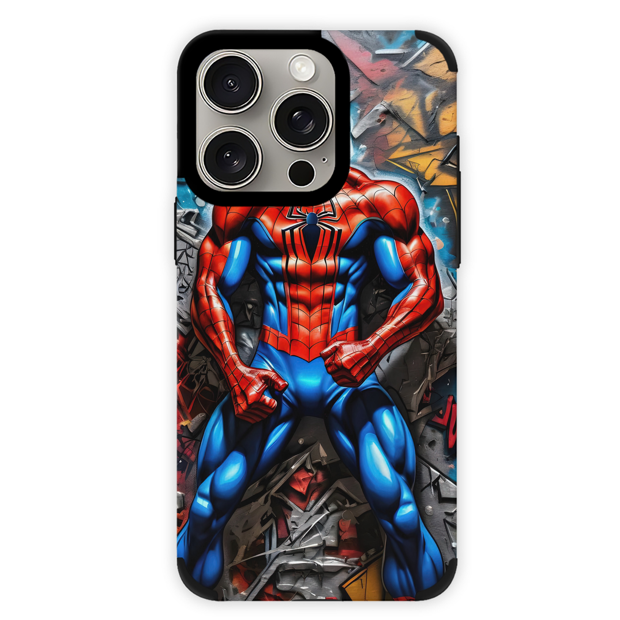 （画像用） Spider Man スパイダーマン 【iPhone15ProMax対応】 PUレザー スマホケース 耐衝撃＆黄変防止