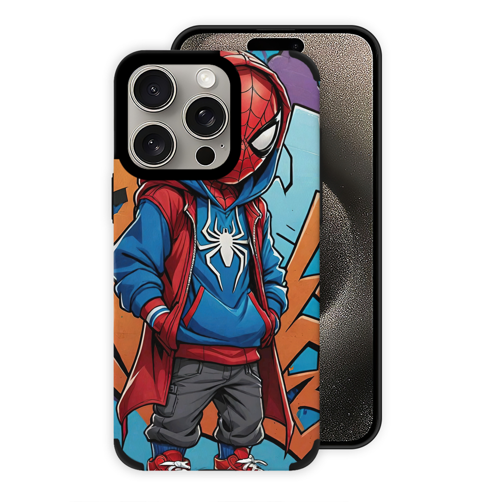 Spider Man スパイダーマン 【iPhone15ProMax対応】 PUレザー スマホケース 耐衝撃＆黄変防止