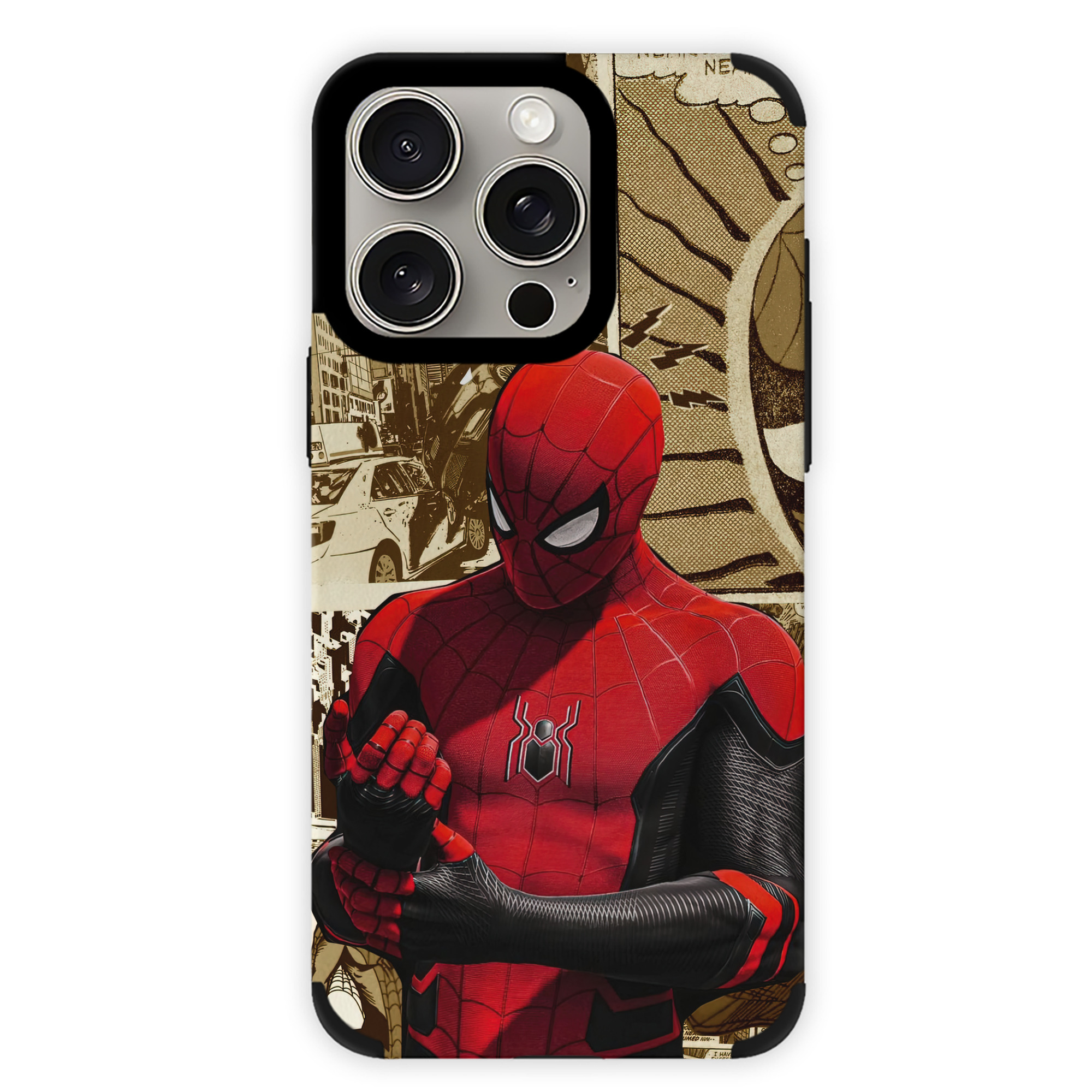 （画像用） Spider Man スパイダーマン 【iPhone15ProMax対応】 PUレザー スマホケース 耐衝撃＆黄変防止