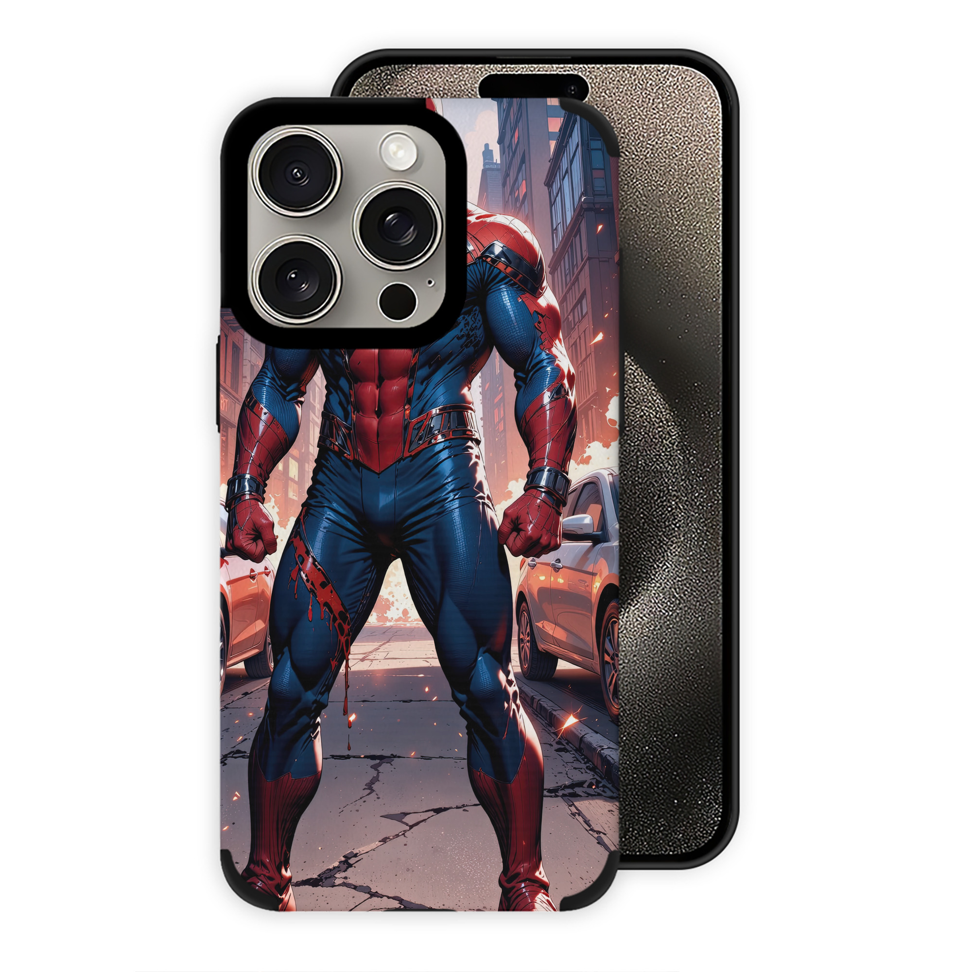 Spider Man スパイダーマン 【iPhone15ProMax対応】 PUレザー スマホケース 耐衝撃＆黄変防止