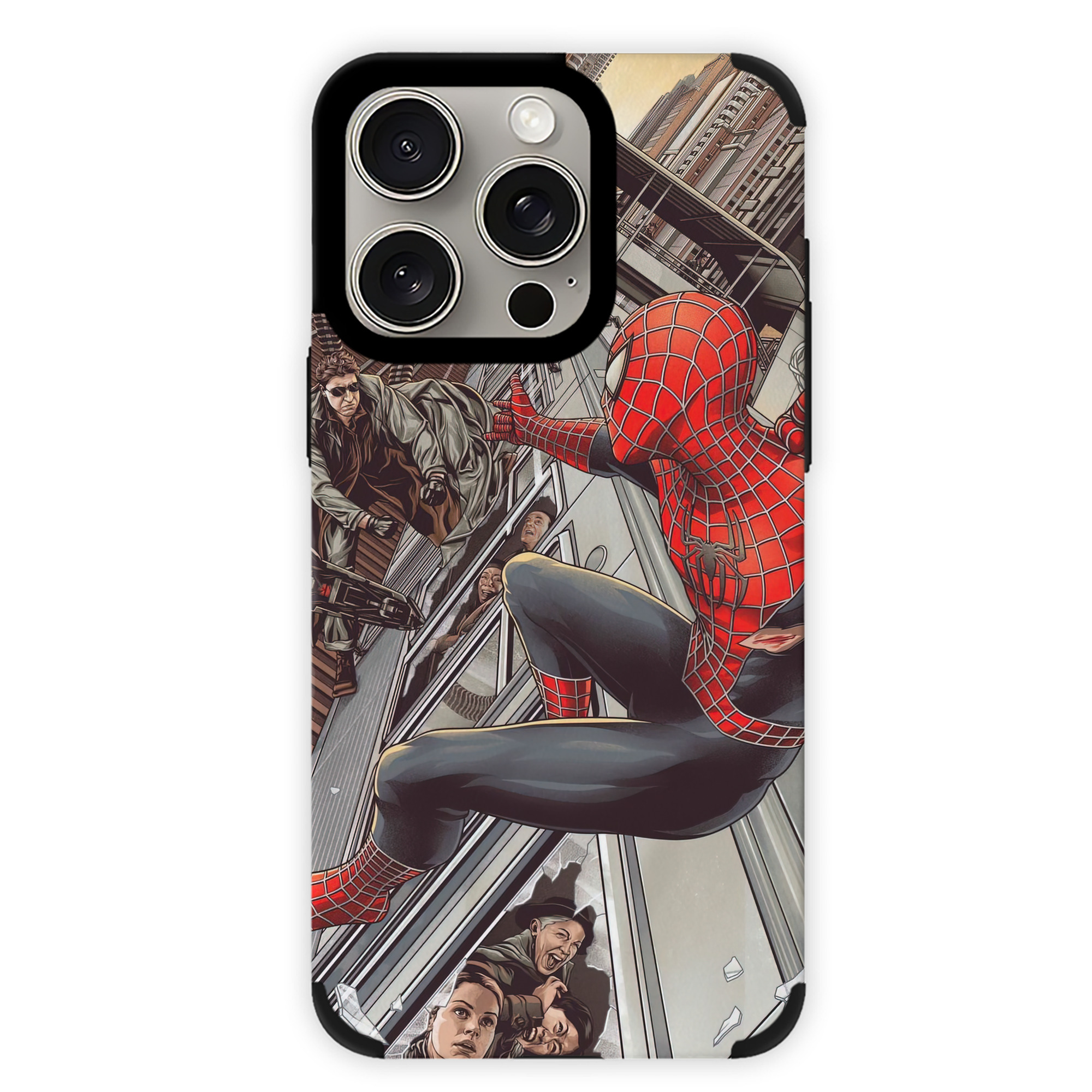 （画像用） Spider Man スパイダーマン 【iPhone15ProMax対応】 PUレザー スマホケース 耐衝撃＆黄変防止