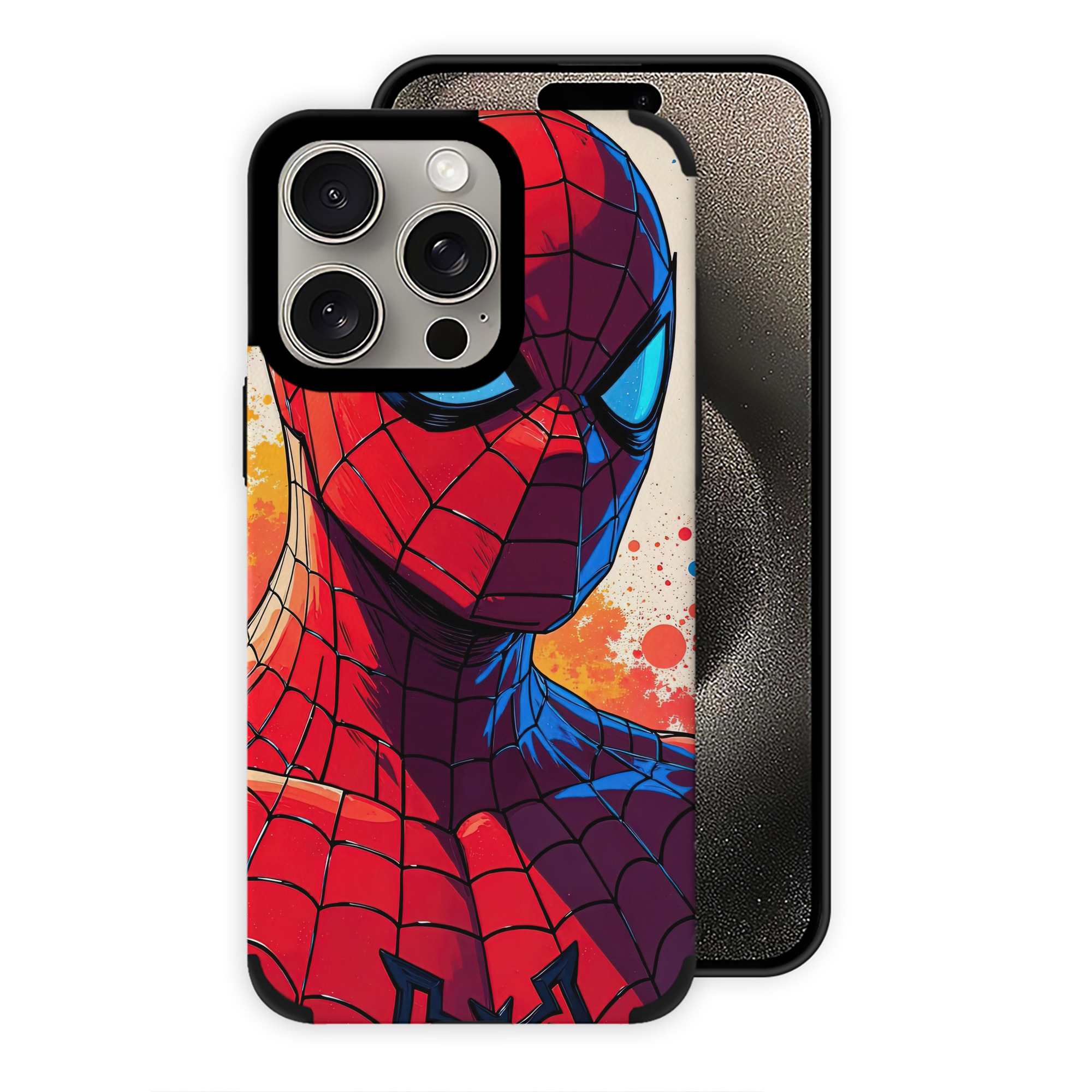 （画像用） Spider Man スパイダーマン 【iPhone15ProMax対応】 PUレザー スマホケース 耐衝撃＆黄変防止
