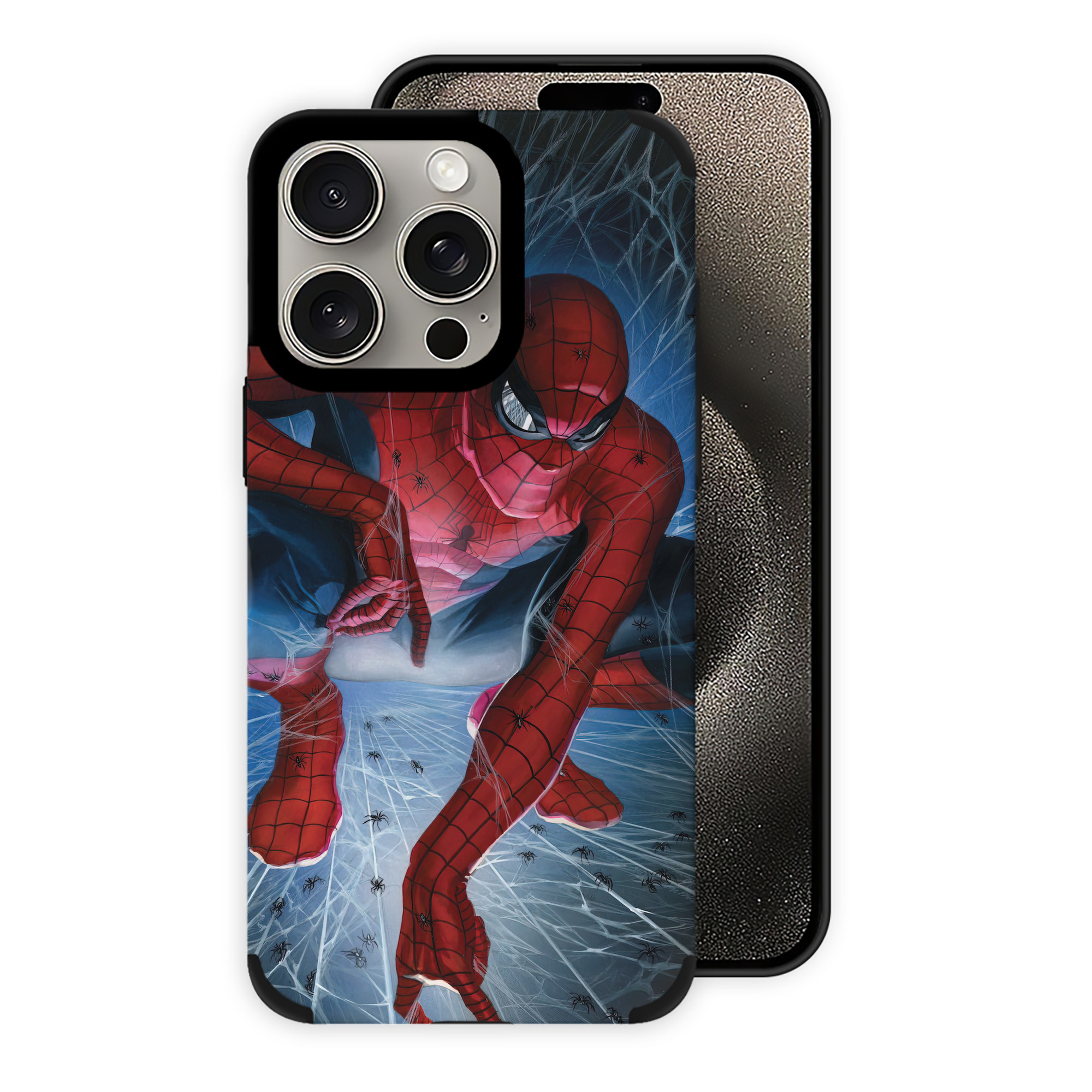 （画像用） Spider Man スパイダーマン 【iPhone15ProMax対応】 PUレザー スマホケース 耐衝撃＆黄変防止